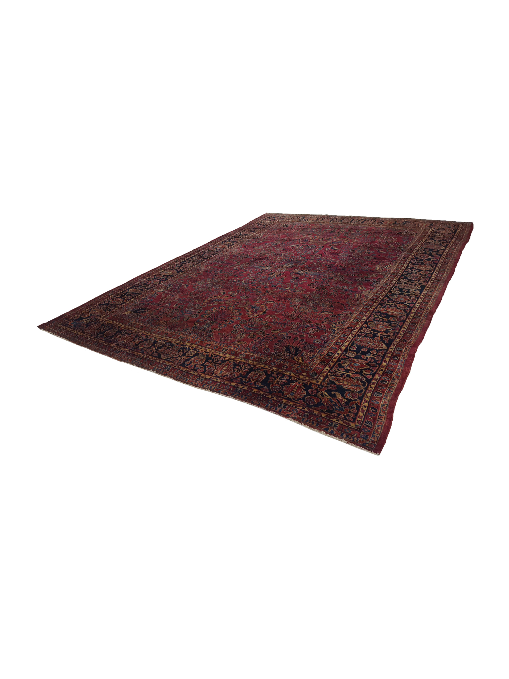 Antique Sarouk Red 10x13 - Image 6 of 8