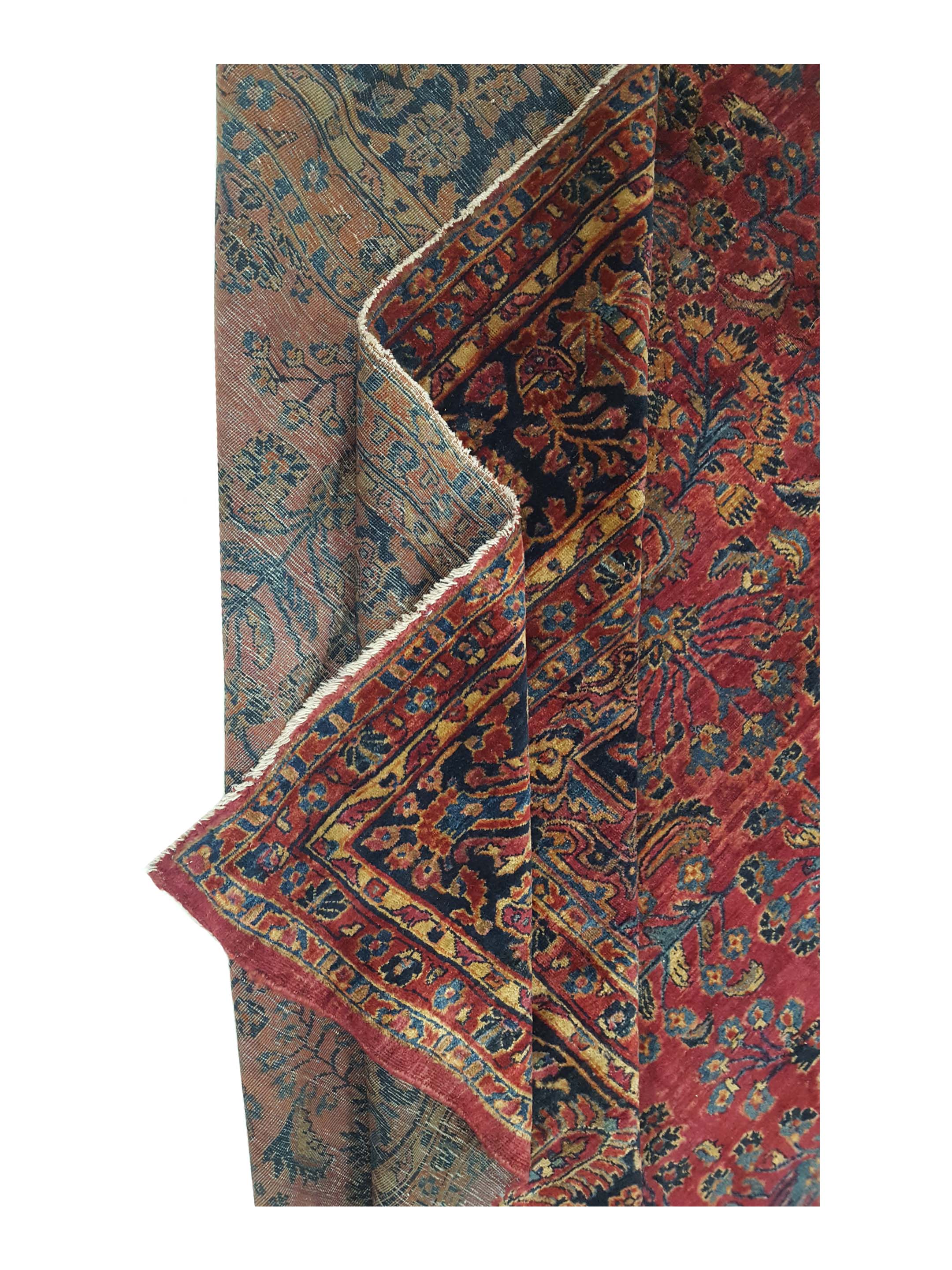 Antique Sarouk Red 10x13 - Image 8 of 8