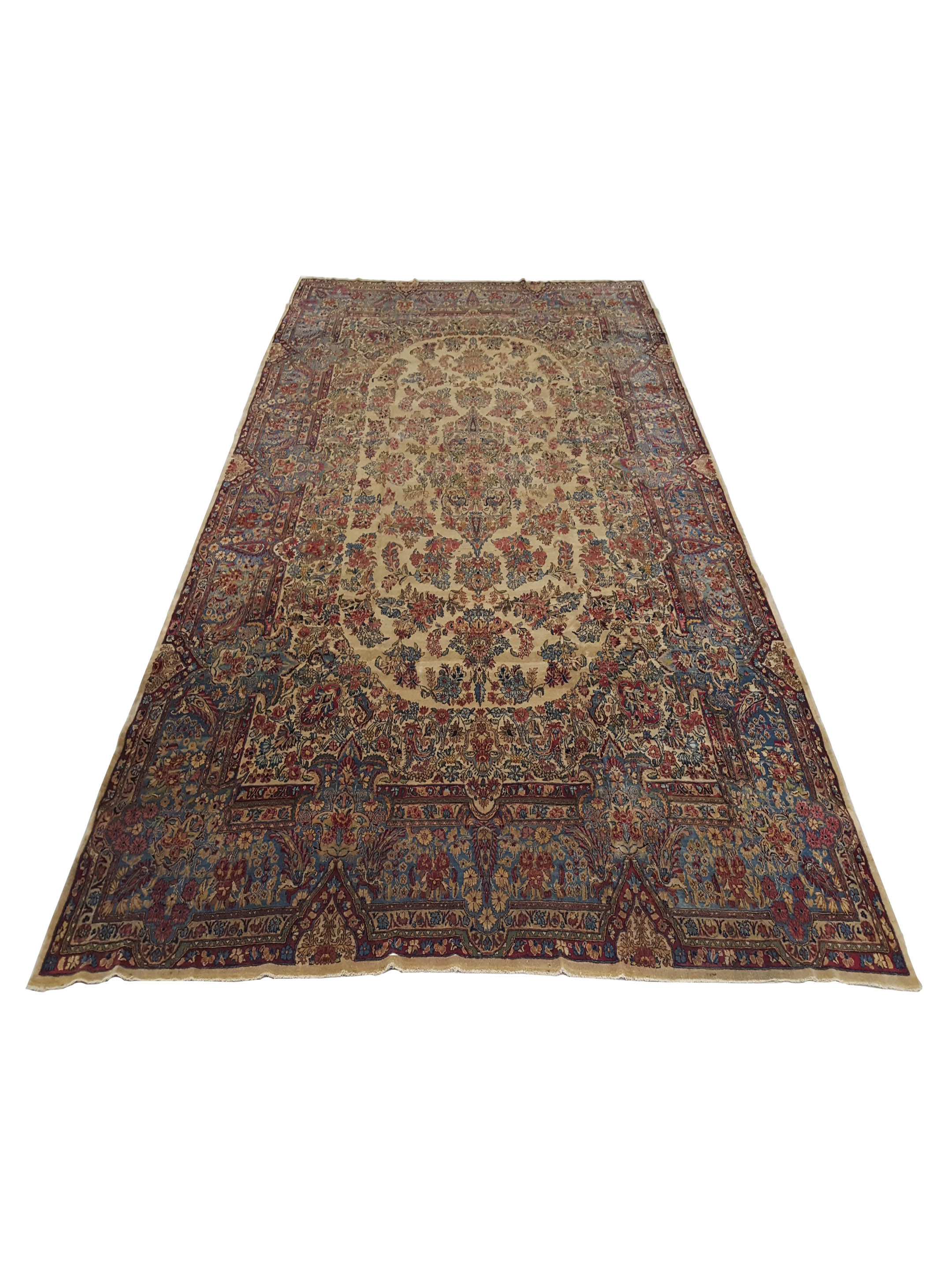 Antique Kerman Beige 10x14 - Image 2 of 7