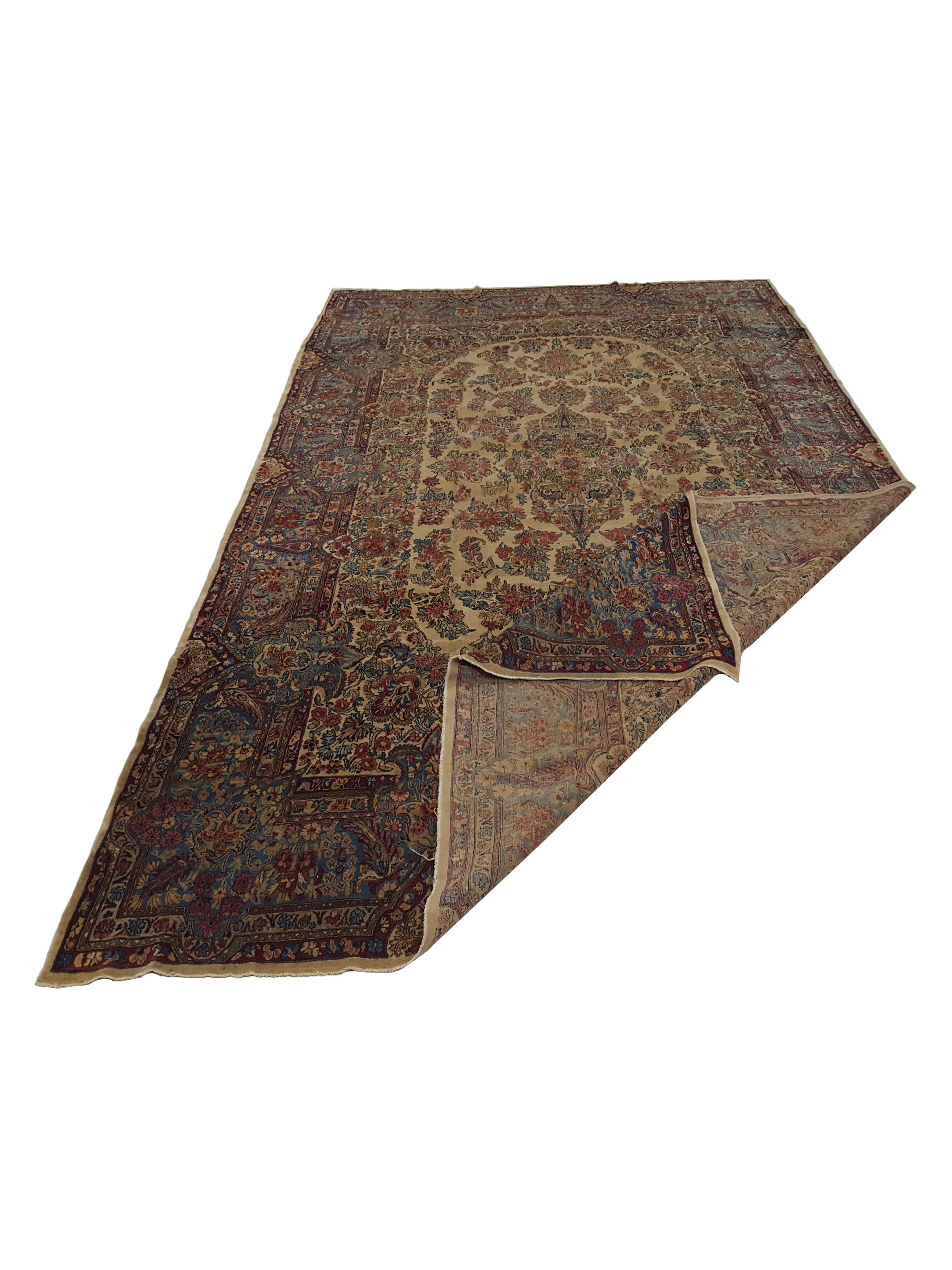 Antique Kerman Beige 10x14 - Image 3 of 7