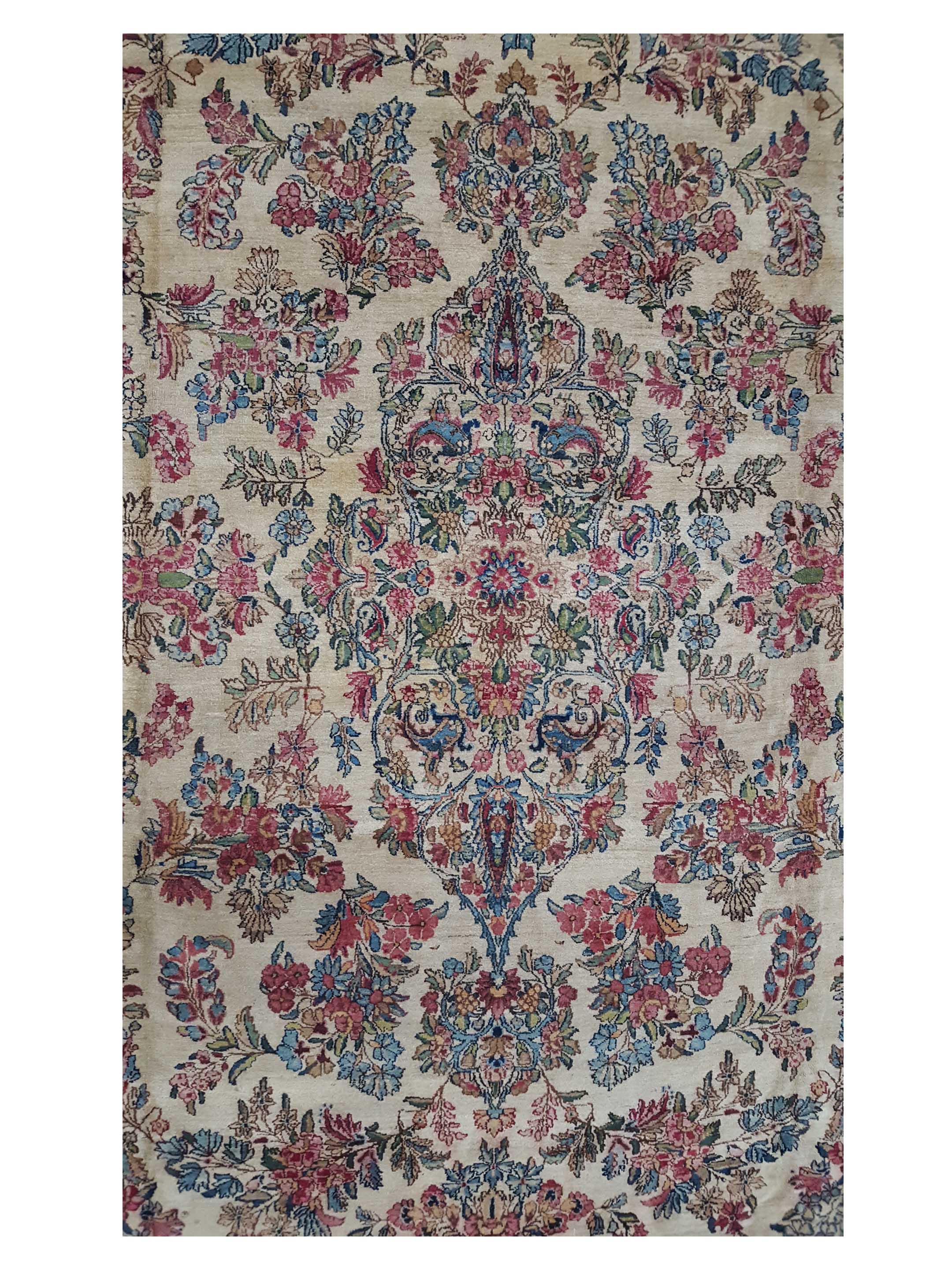 Antique Kerman Beige 10x14 - Image 5 of 7