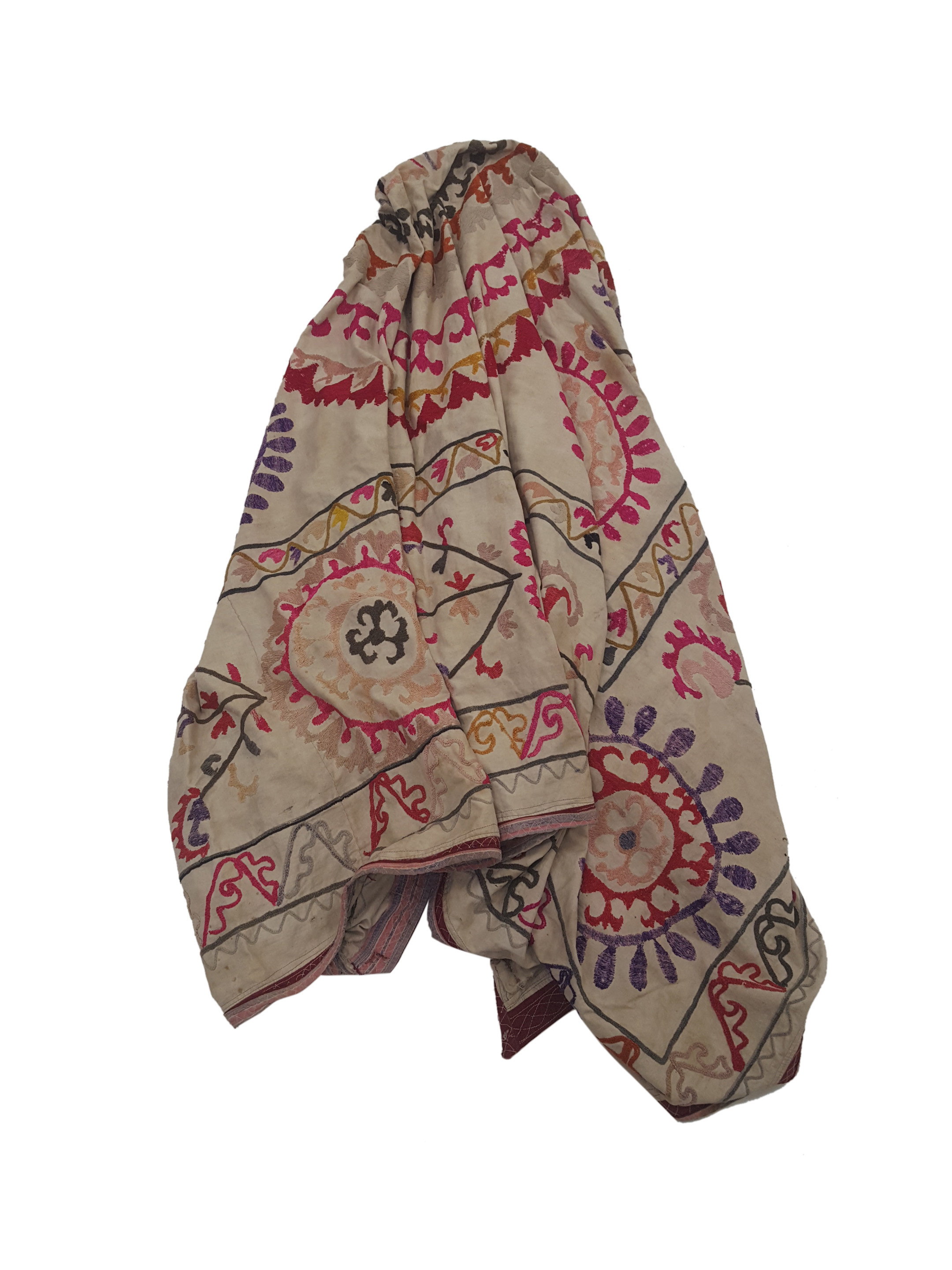 Suzani Antique Beige 7x7 - Image 2 of 2