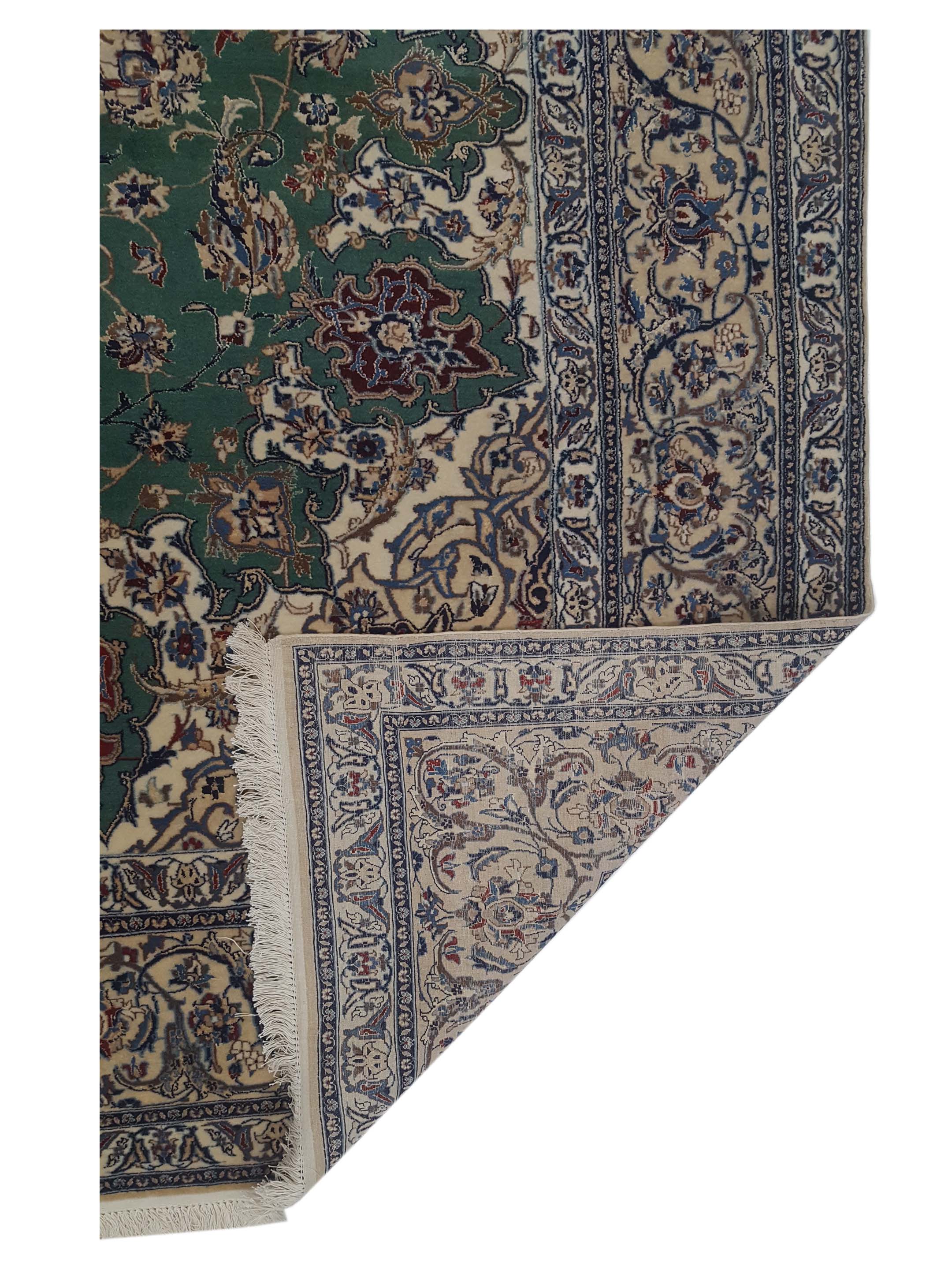 Naeen Habiban Hand Knotted Green 7x11 - Image 6 of 6