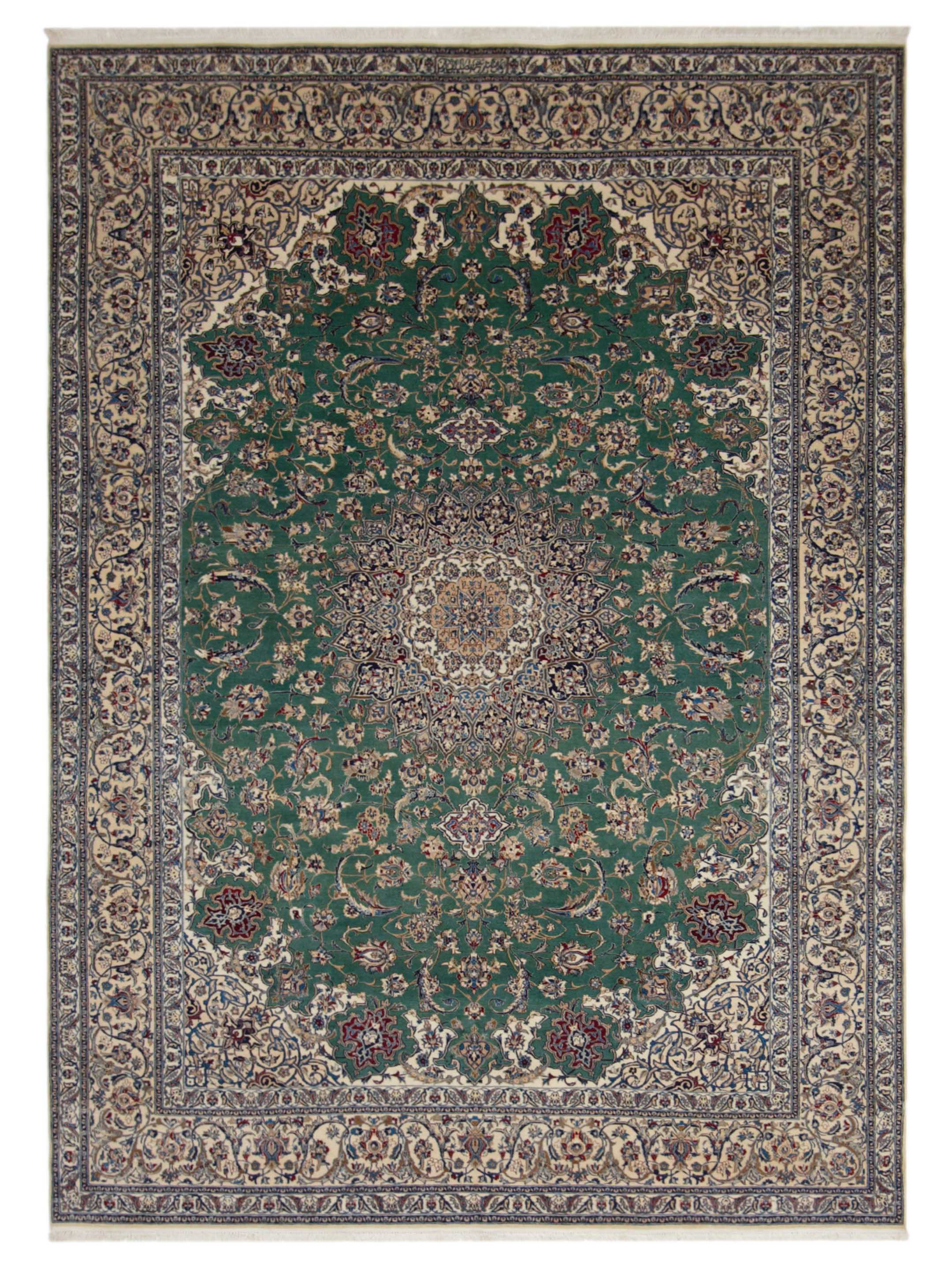 Naeen Habiban Hand Knotted Green 7x11