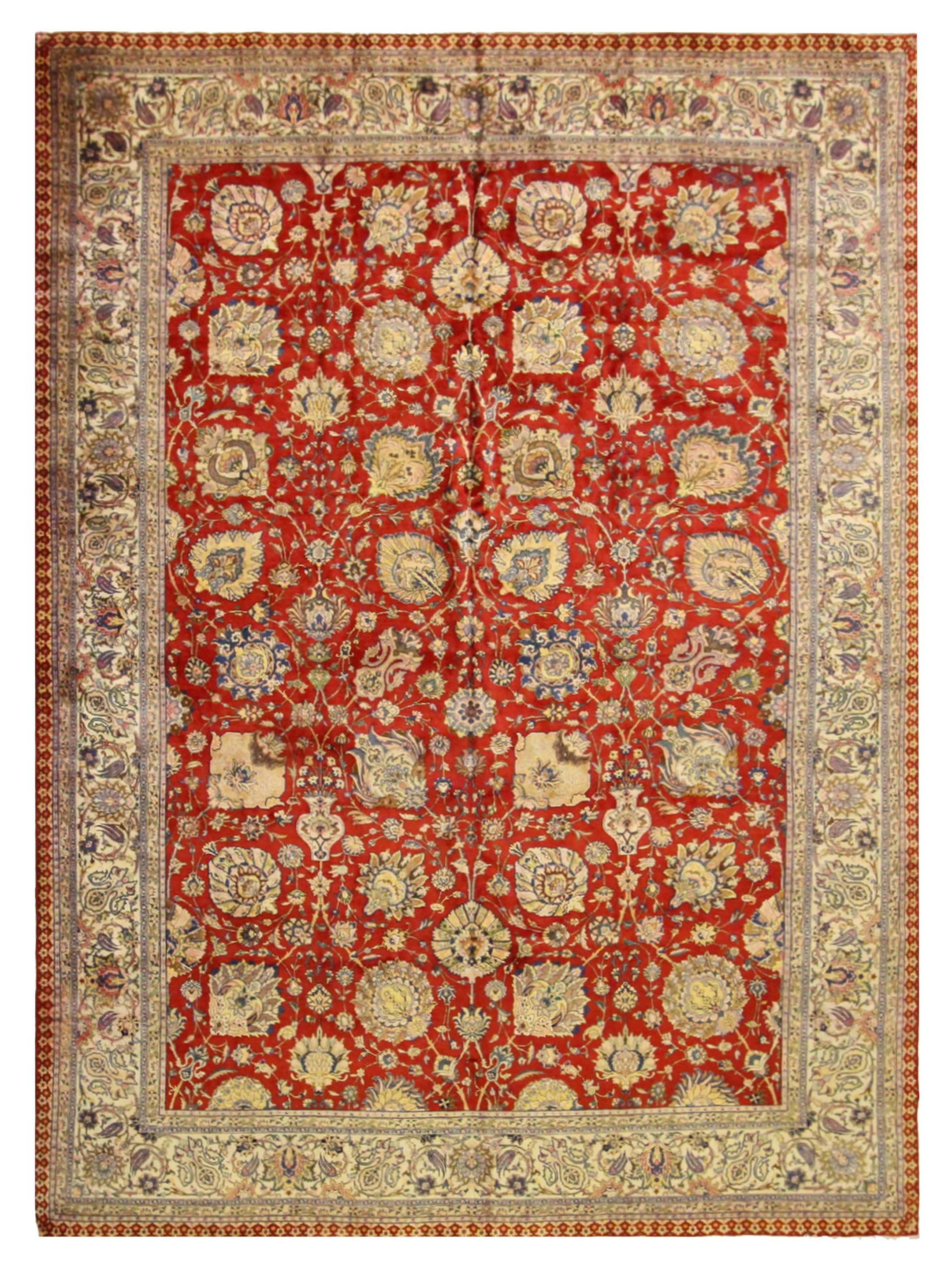 Antique Tabriz Red 11x16