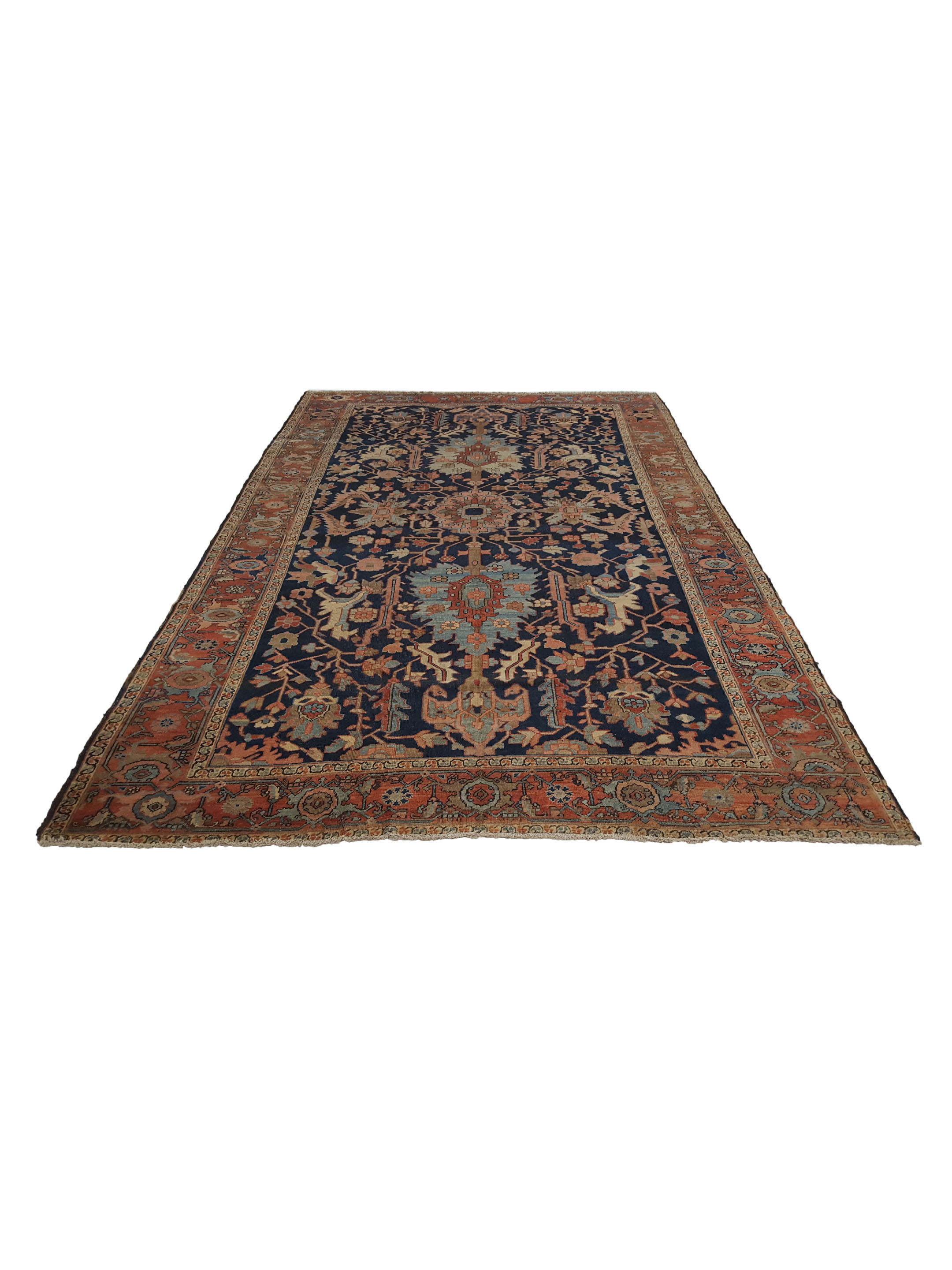 Antique Heriz Indigo 8x12 - Image 2 of 6