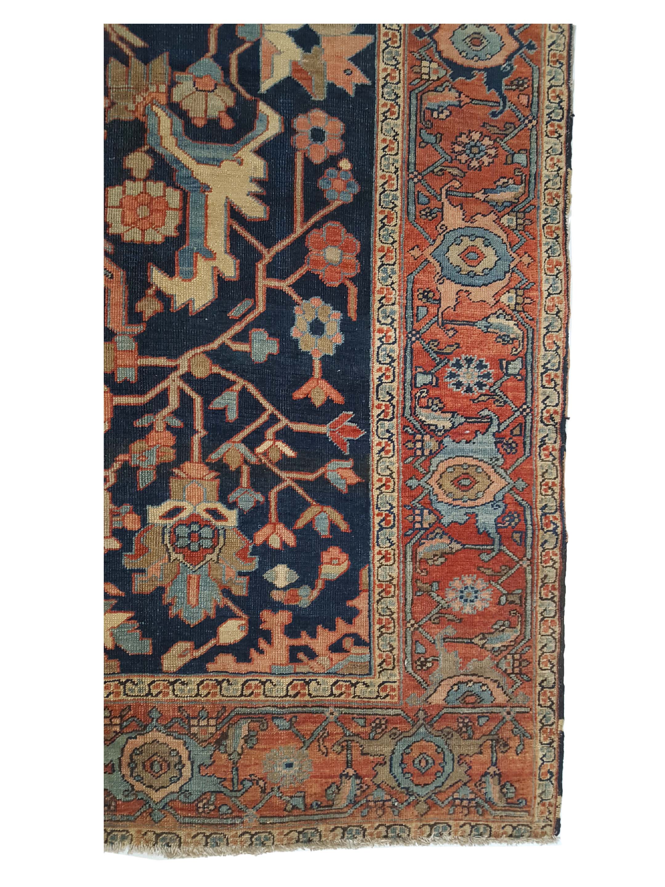 Antique Heriz Indigo 8x12 - Image 4 of 6