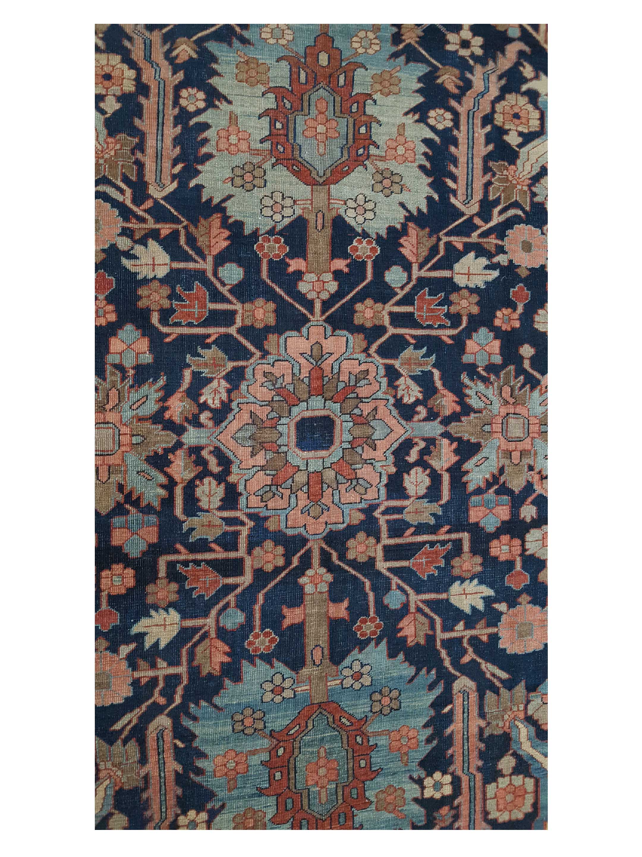 Antique Heriz Indigo 8x12 - Image 5 of 6