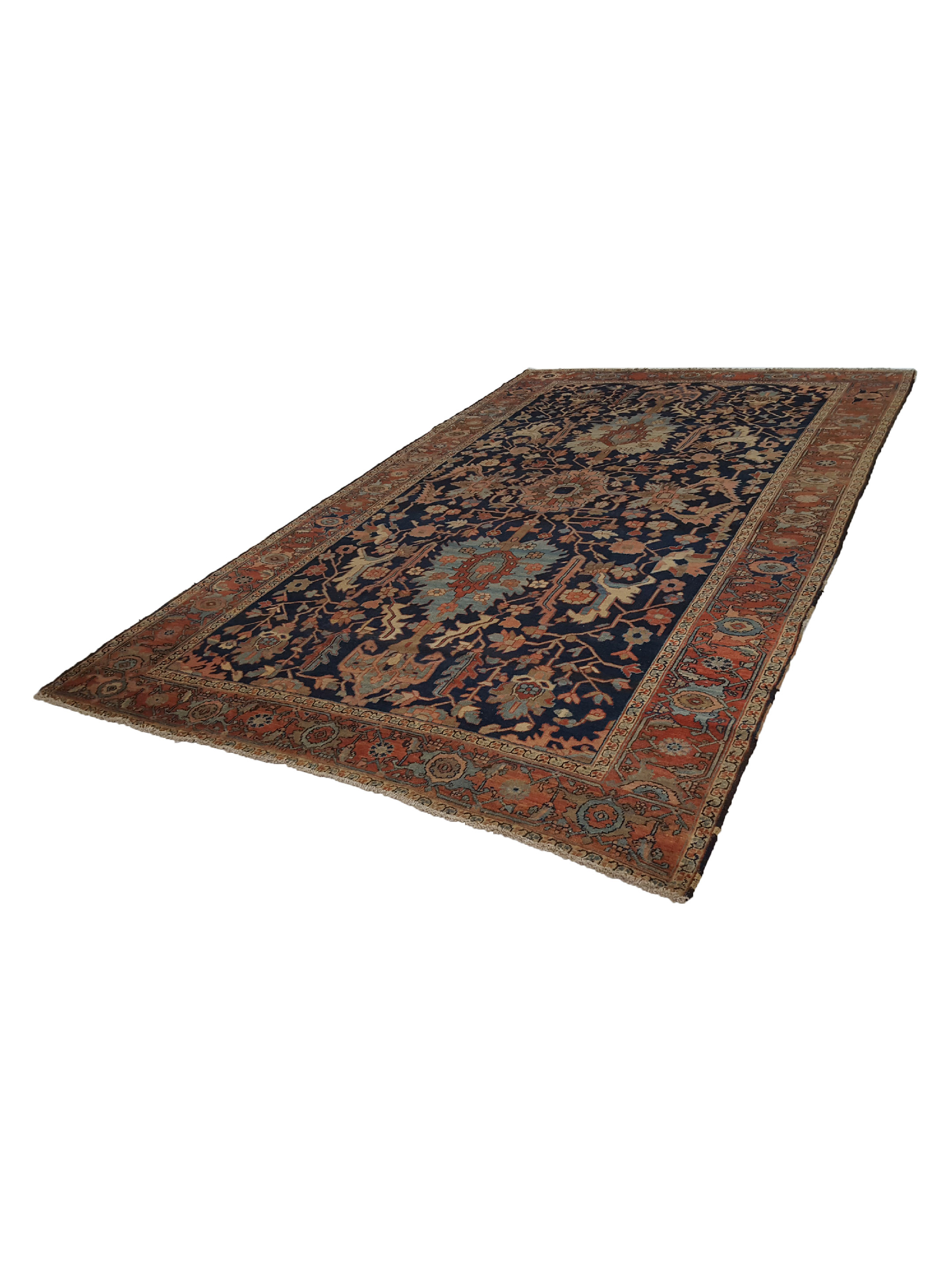 Antique Heriz Indigo 8x12 - Image 6 of 6