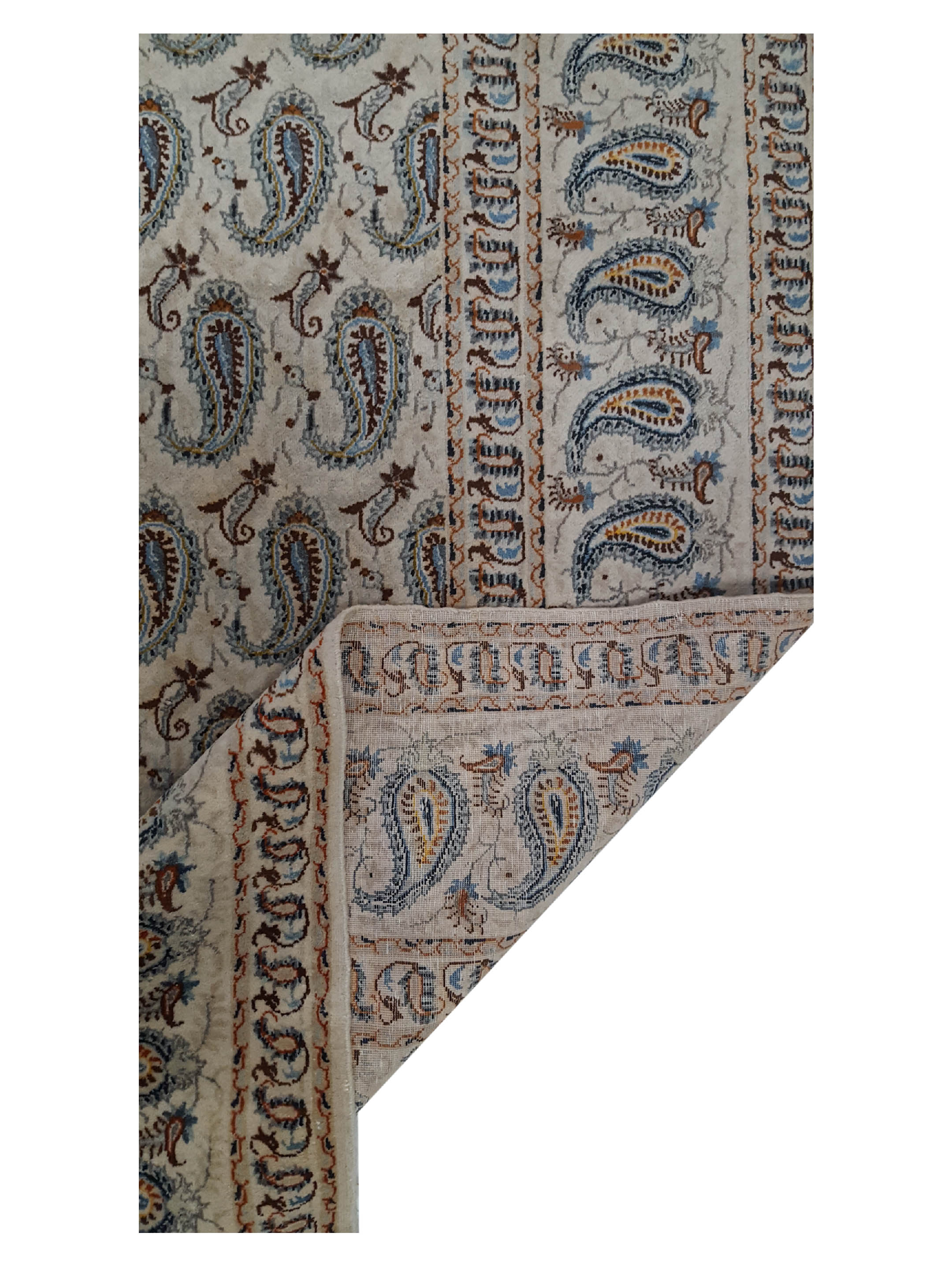 Kashan Hand Knotted Ivory 10x14 - Image 3 of 7