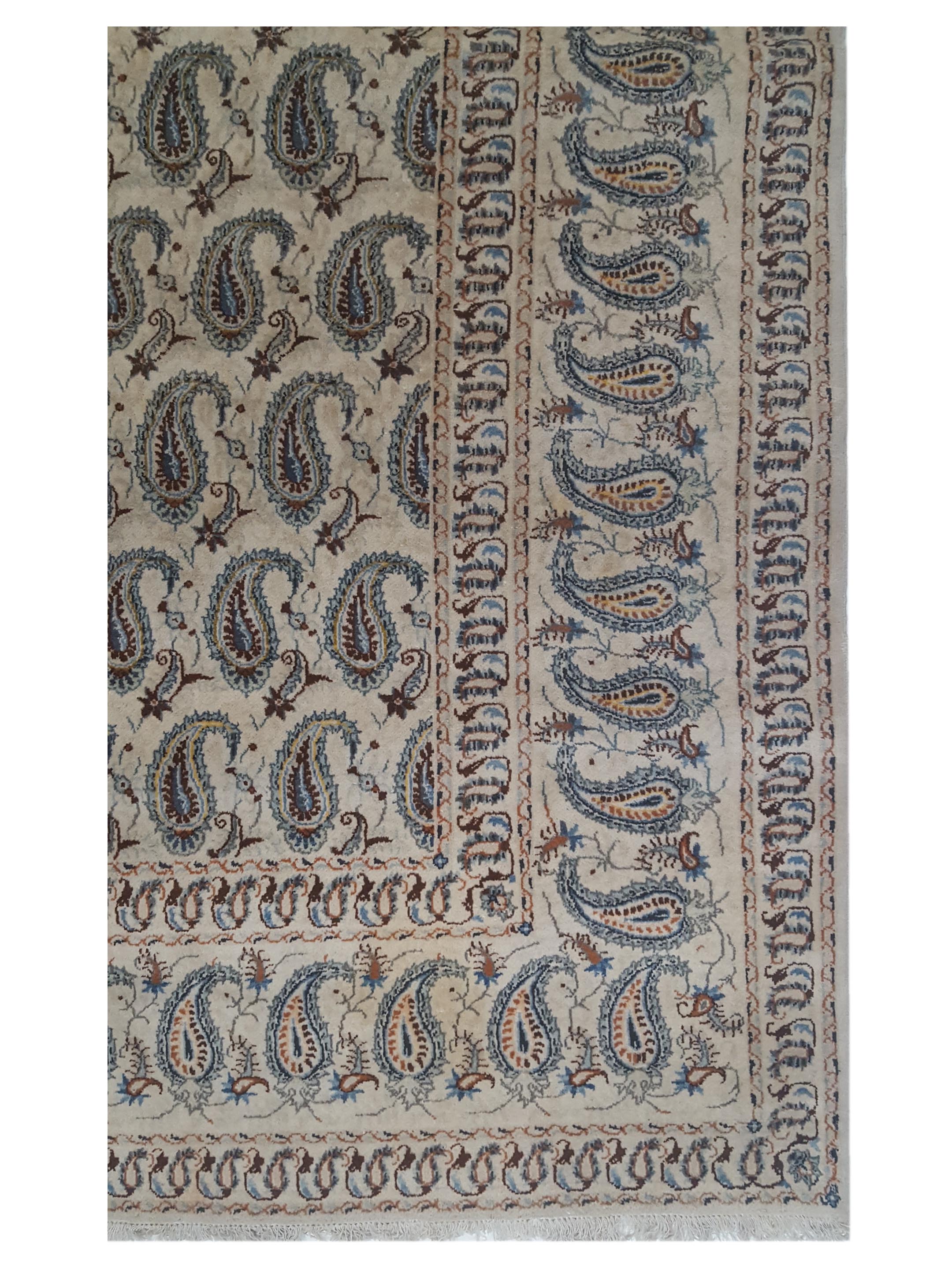 Kashan Hand Knotted Ivory 10x14 - Image 4 of 7