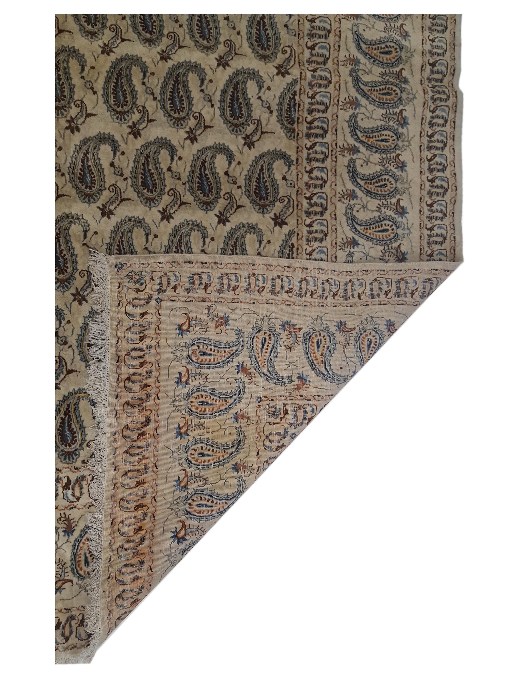 Kashan Hand Knotted Ivory 10x14 - Image 7 of 7