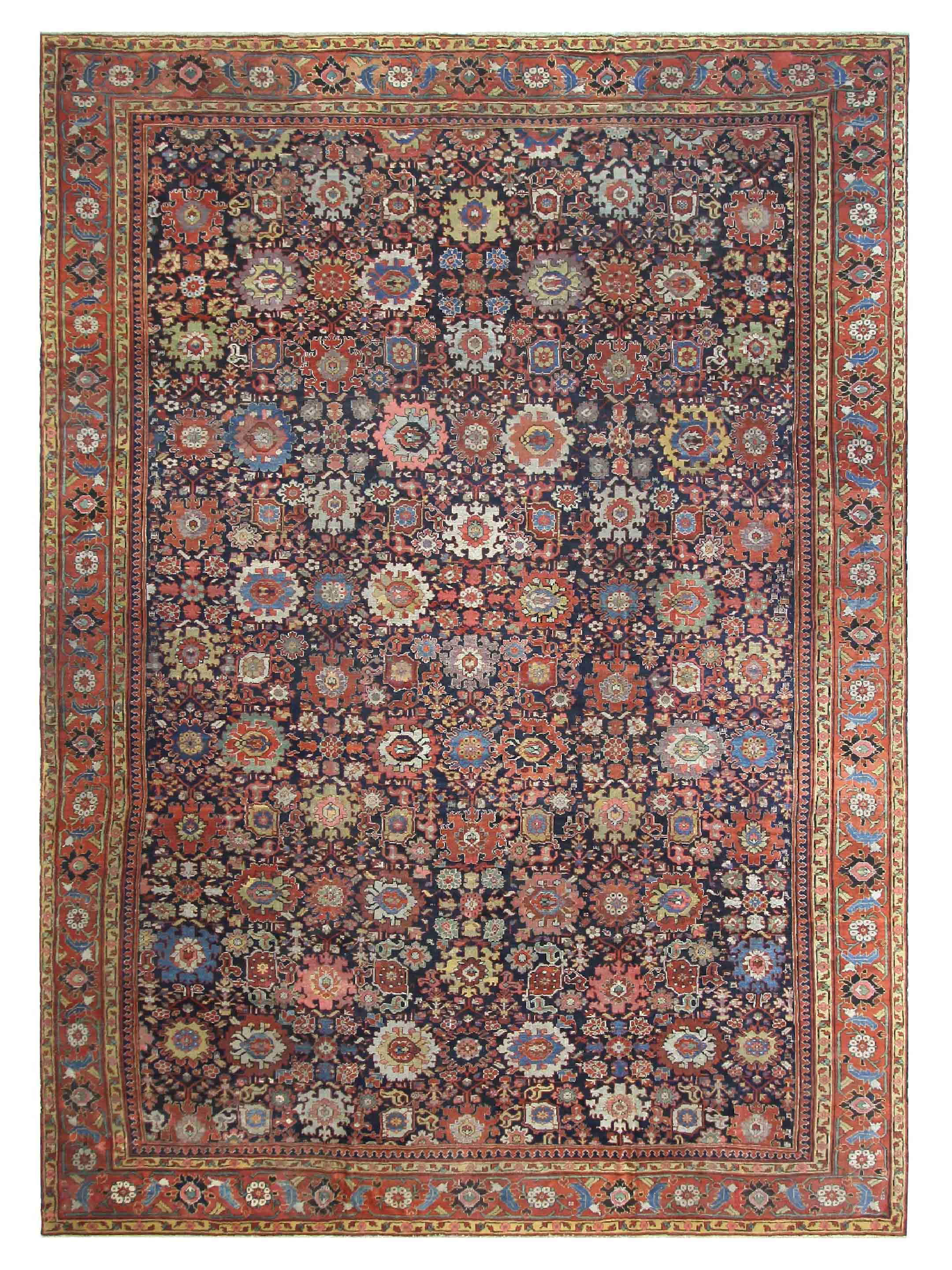 Antique Sultanabad Indigo 14x20