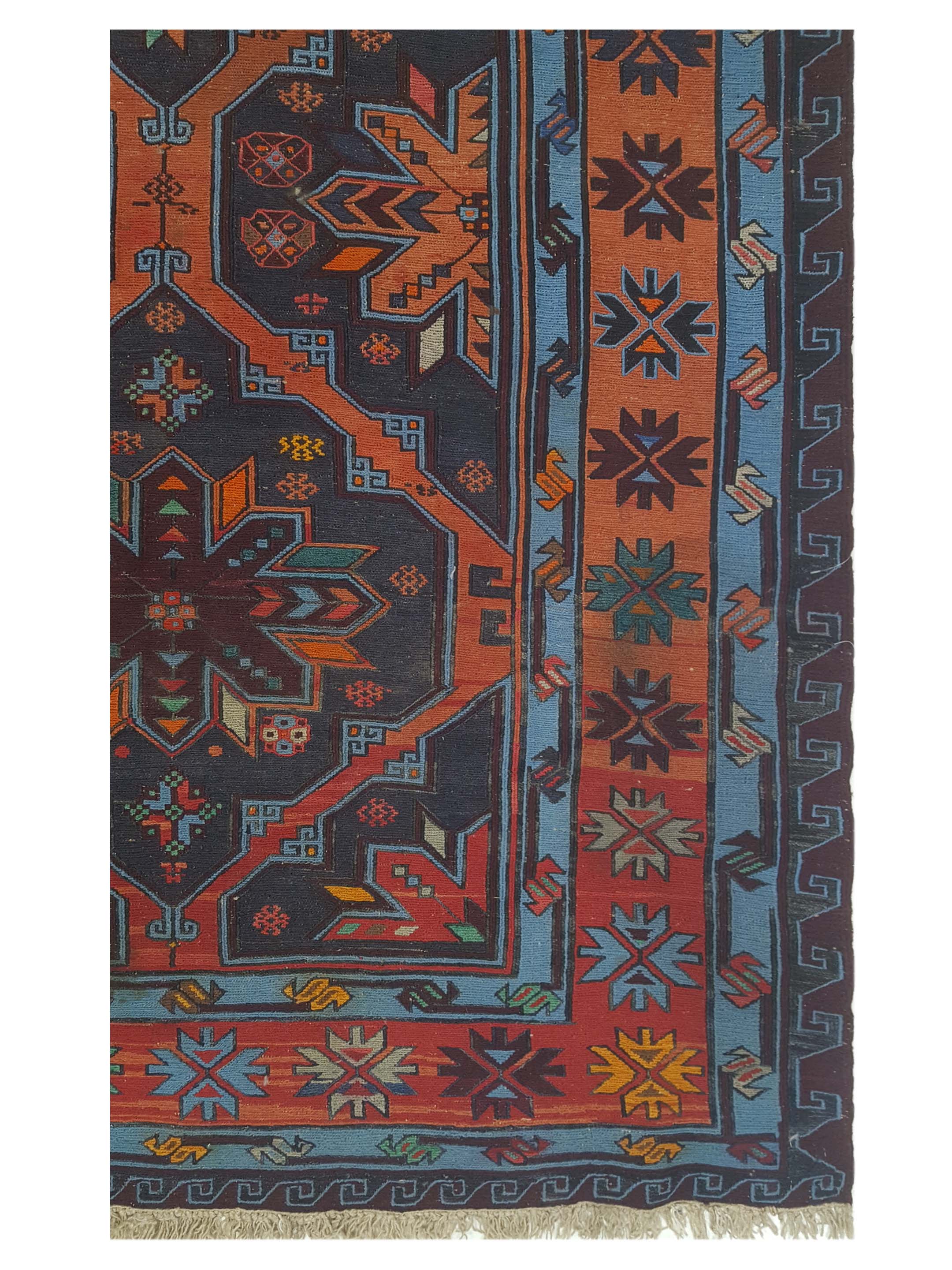 Summak Hand Knotted Blue 7x14 - Image 3 of 5