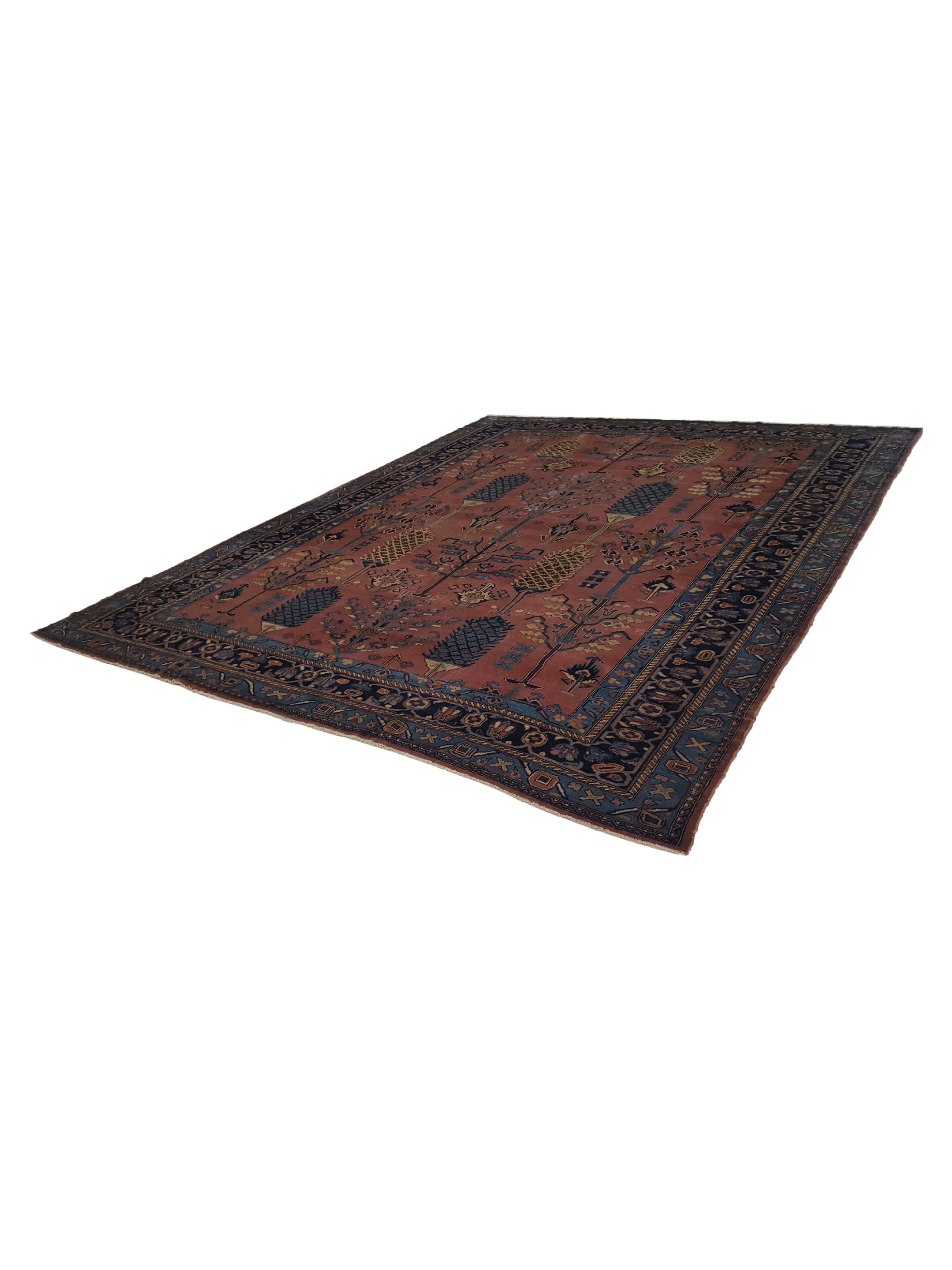 Antique Lilian Rust 10x13 - Image 6 of 7