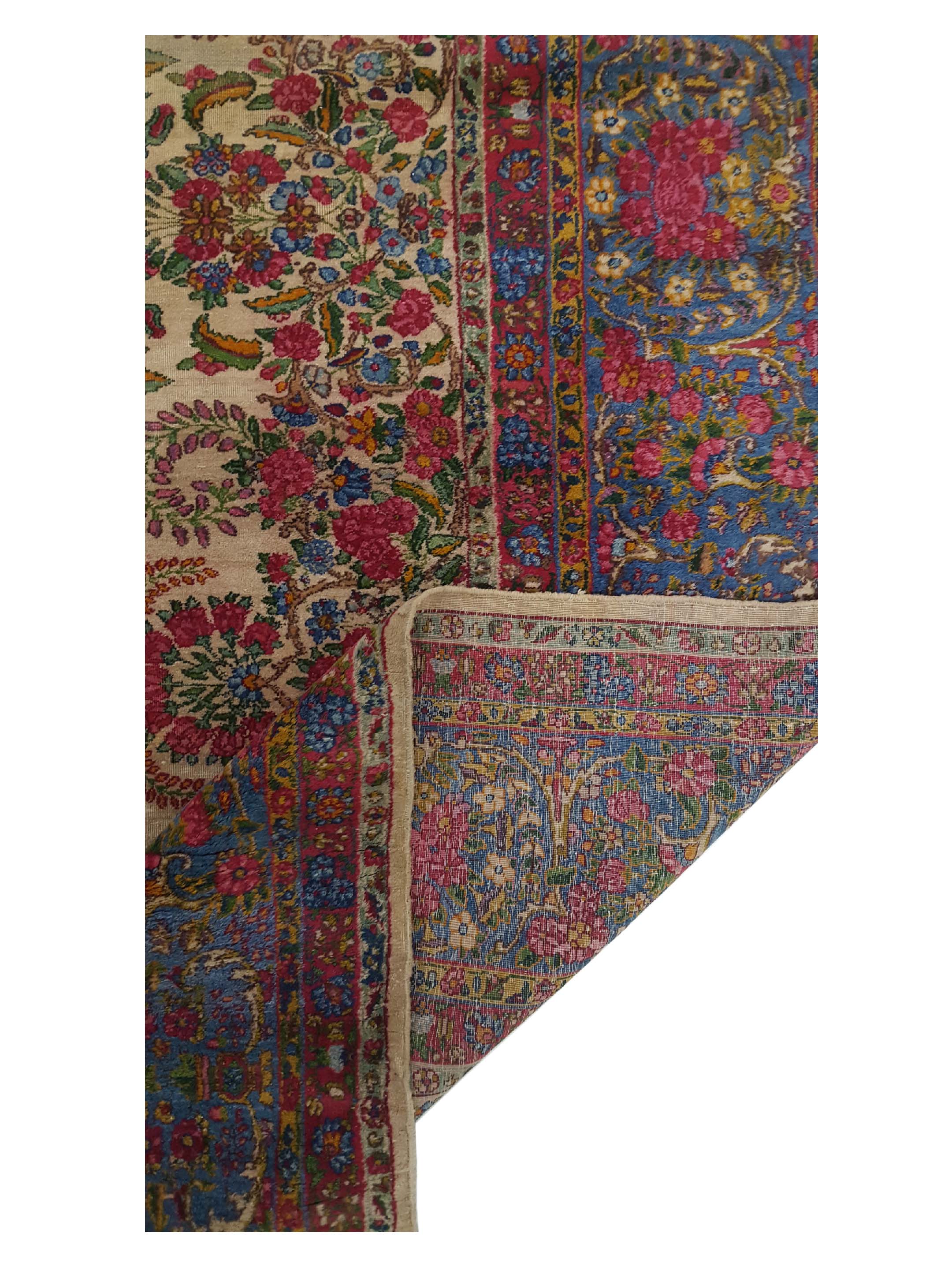 Antique Lavar Kerman Ivory 9x12 - Image 3 of 6