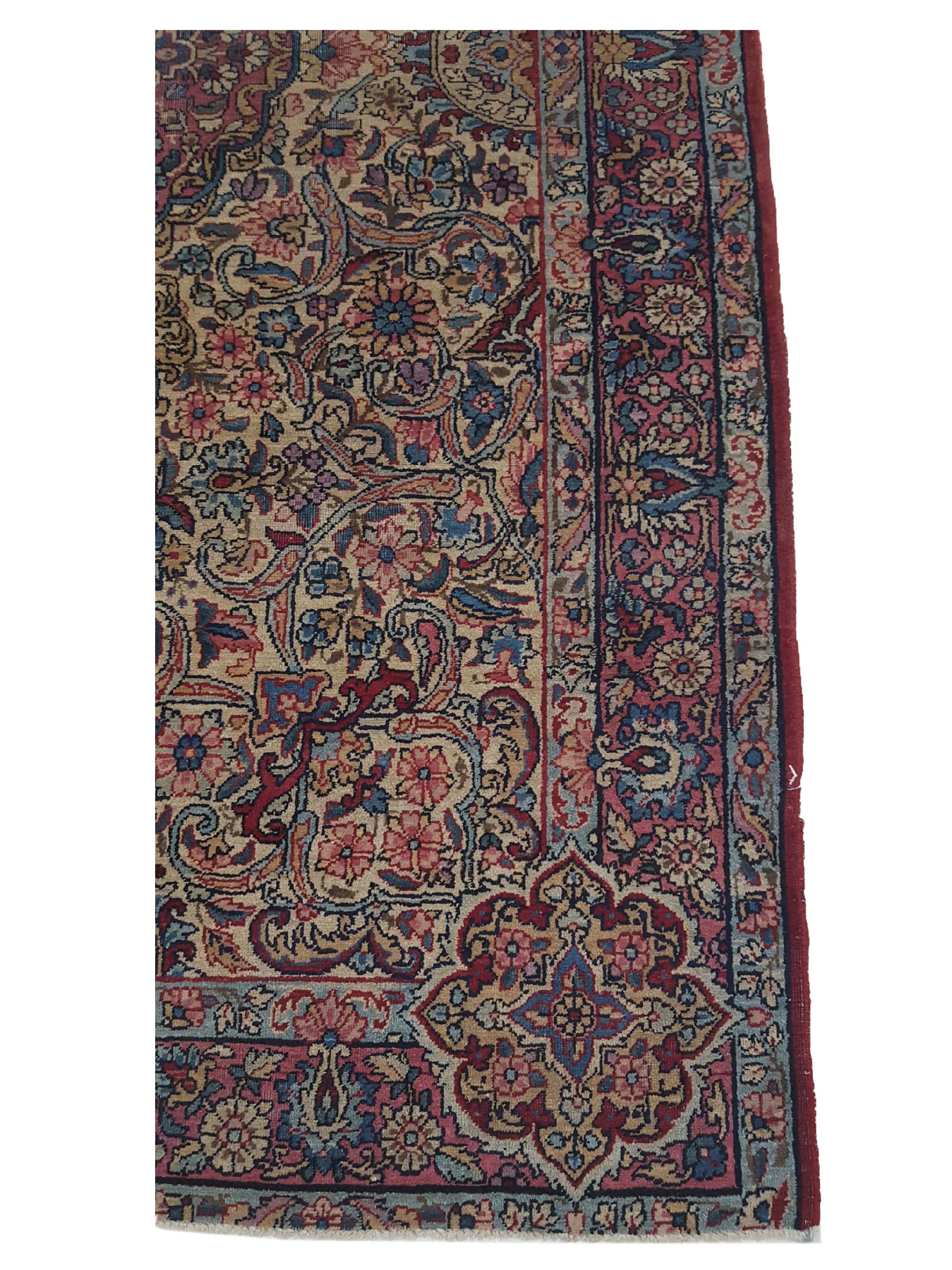 Antique Kerman Ivory 4x7 - Image 4 of 6