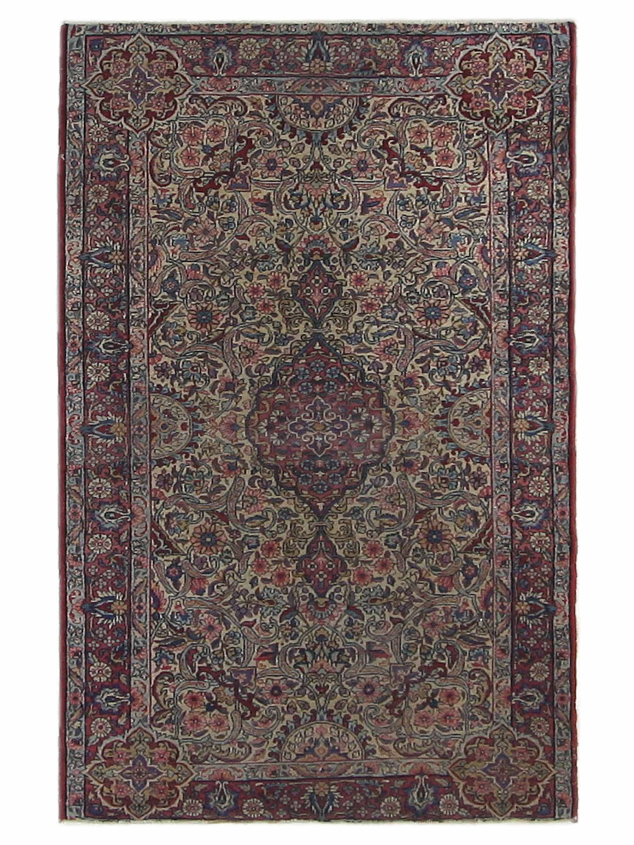 Antique Kerman Ivory 4x7