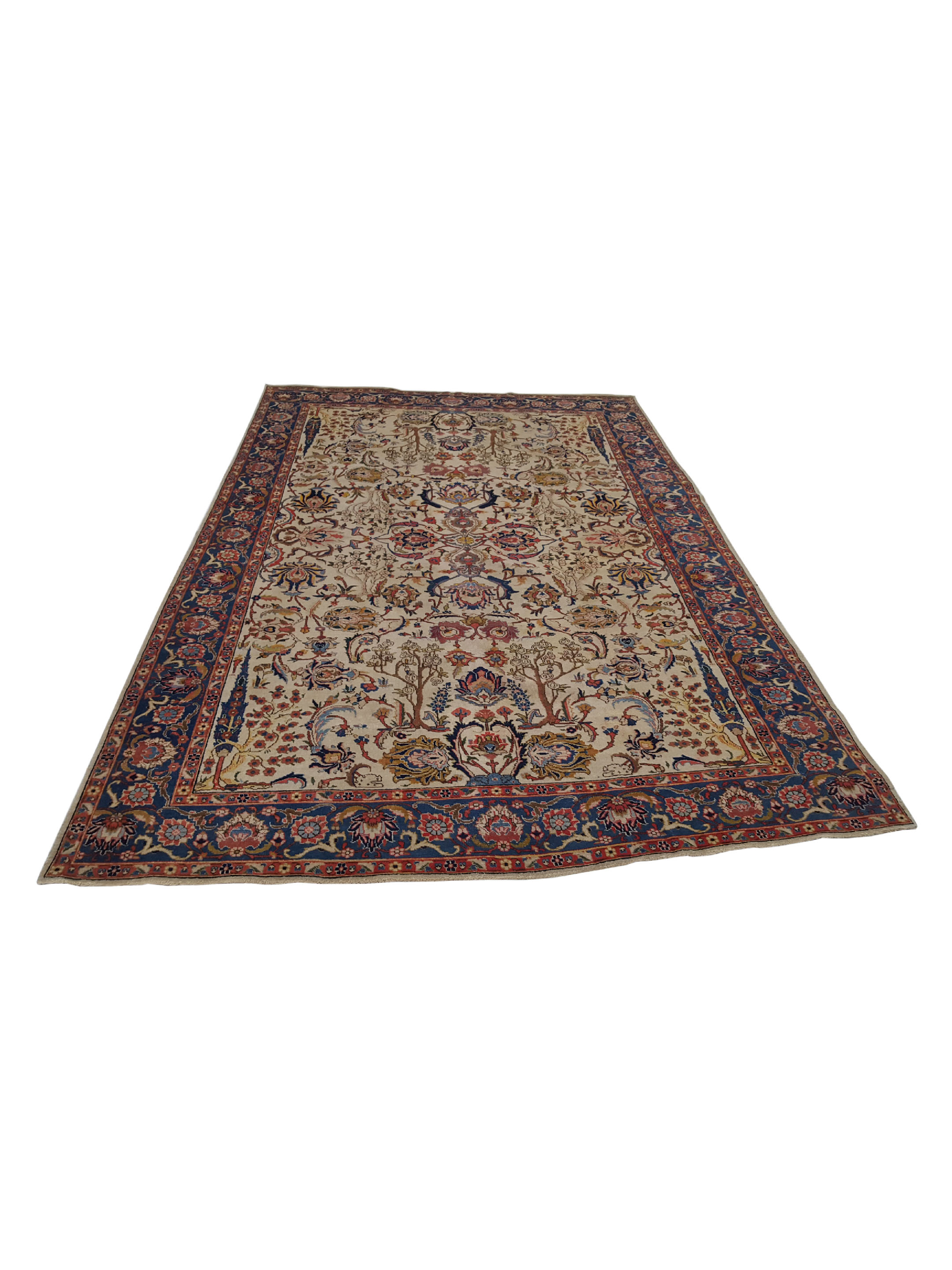 Antique Tabriz Ivory 7x11 - Image 2 of 6