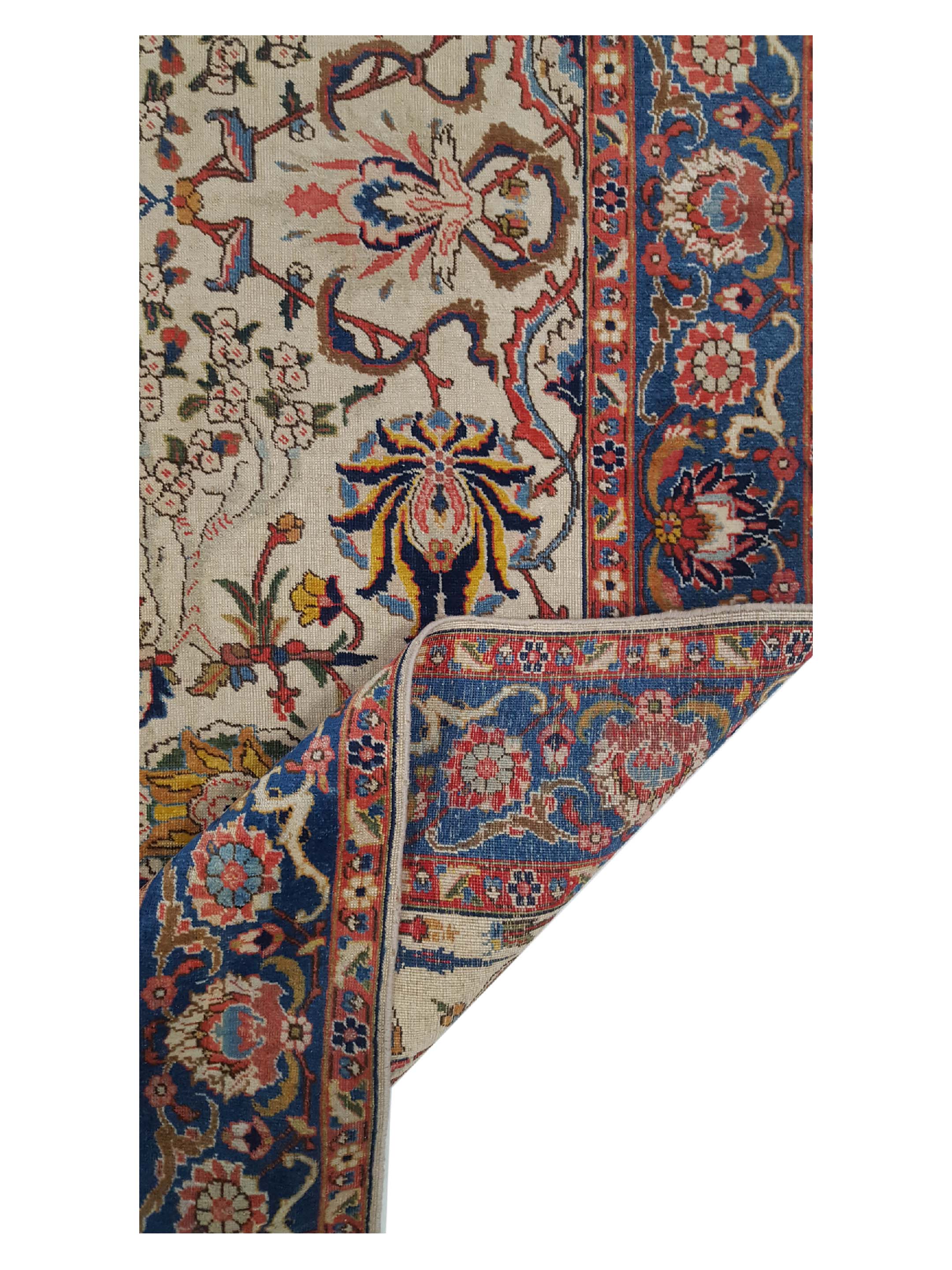 Antique Tabriz Ivory 7x11 - Image 3 of 6