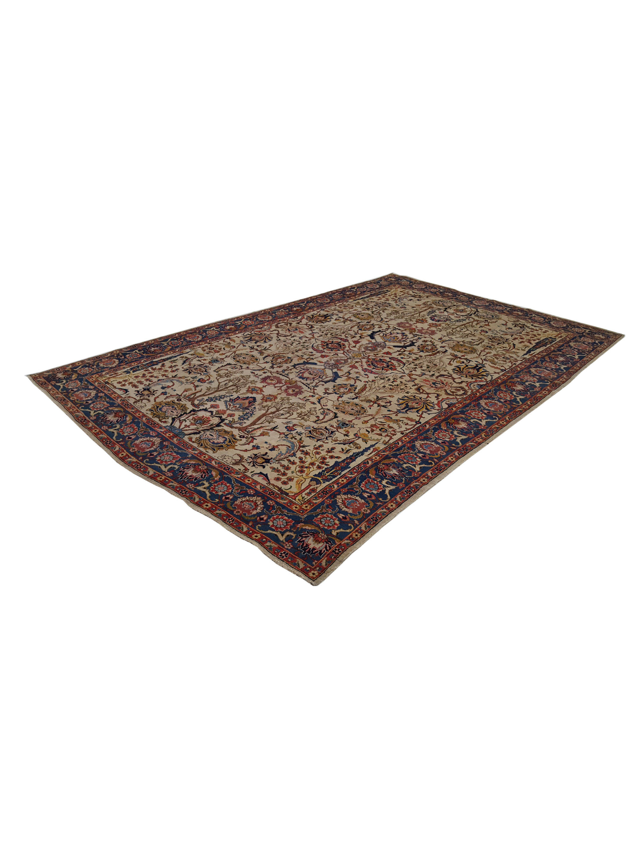 Antique Tabriz Ivory 7x11 - Image 6 of 6