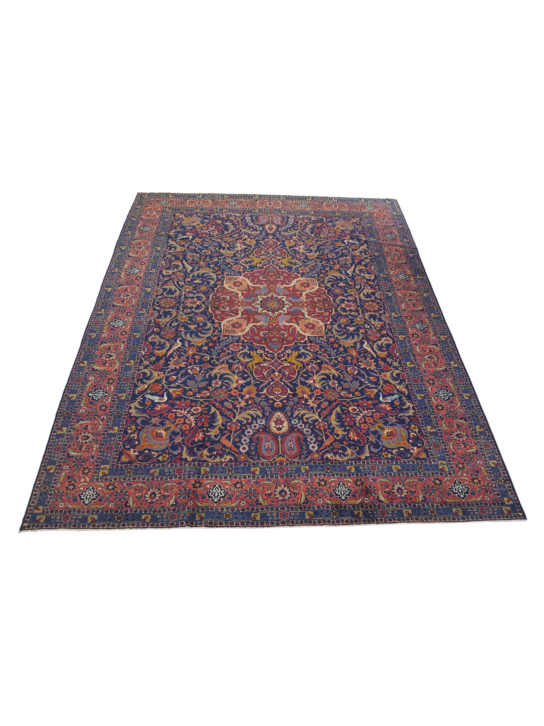Antique Tabriz Purple 12x15 - Image 2 of 7