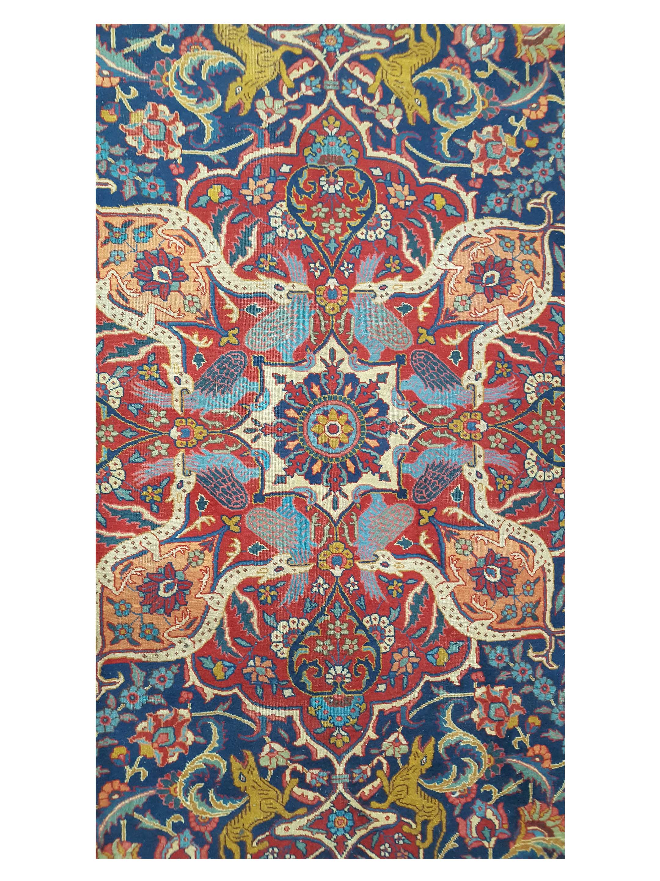 Antique Tabriz Purple 12x15 - Image 5 of 7
