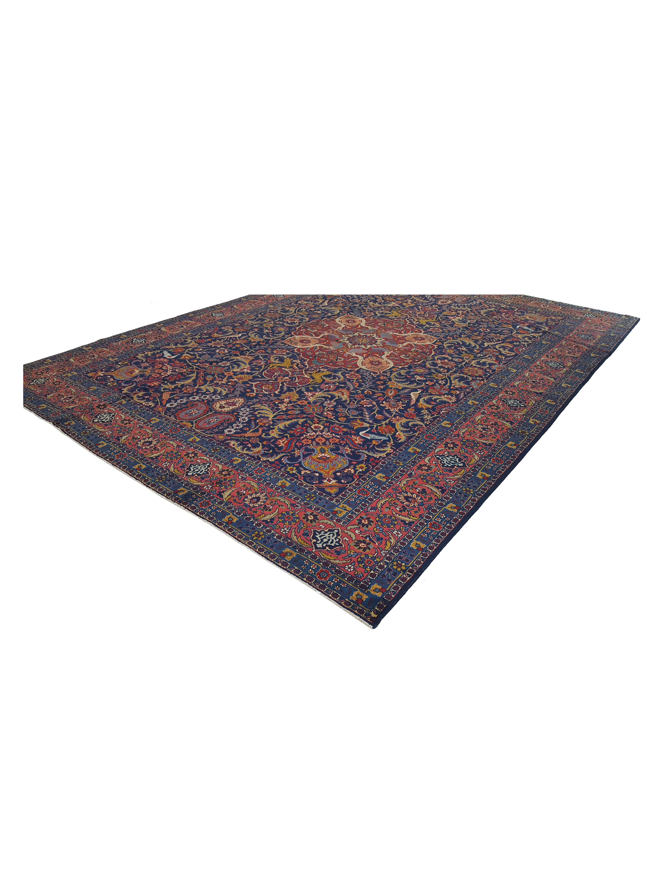 Antique Tabriz Purple 12x15 - Image 6 of 7