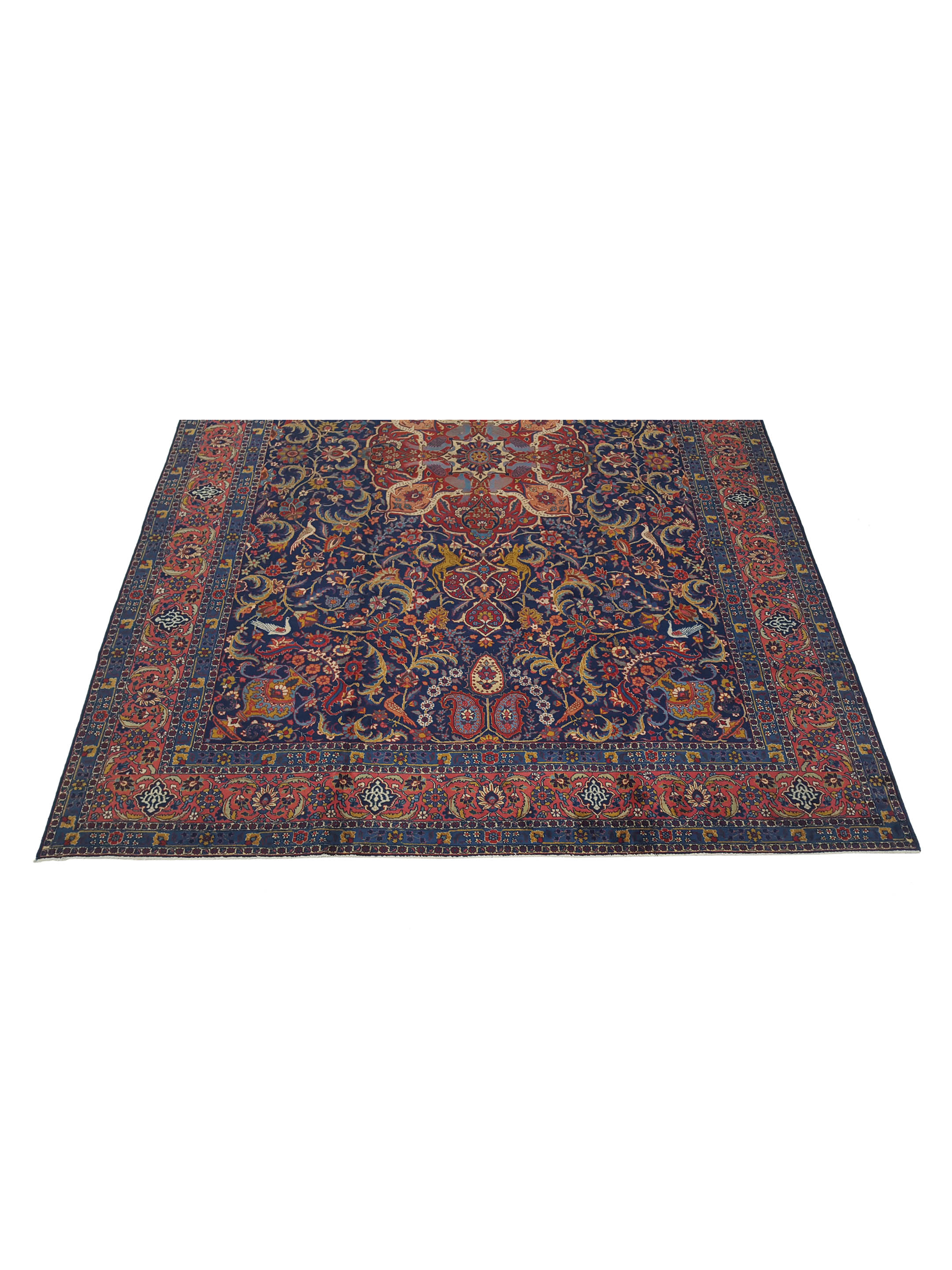 Antique Tabriz Purple 12x15 - Image 7 of 7