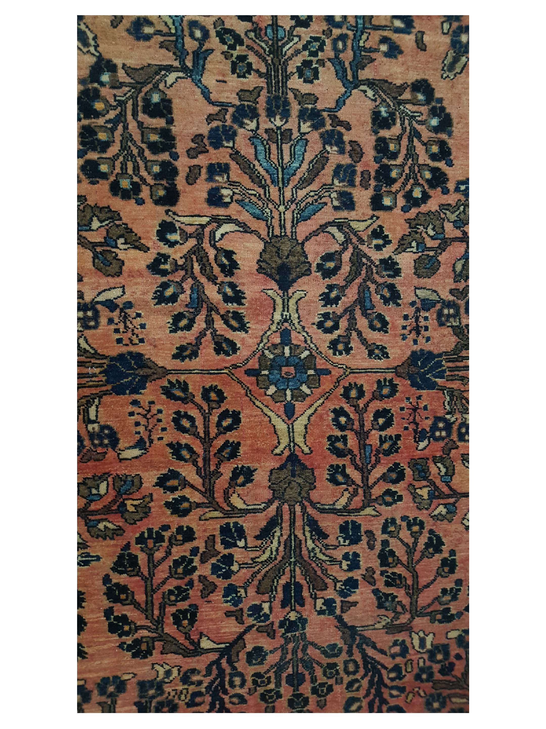 Antique Lilian Coral 4x6 - Image 5 of 6