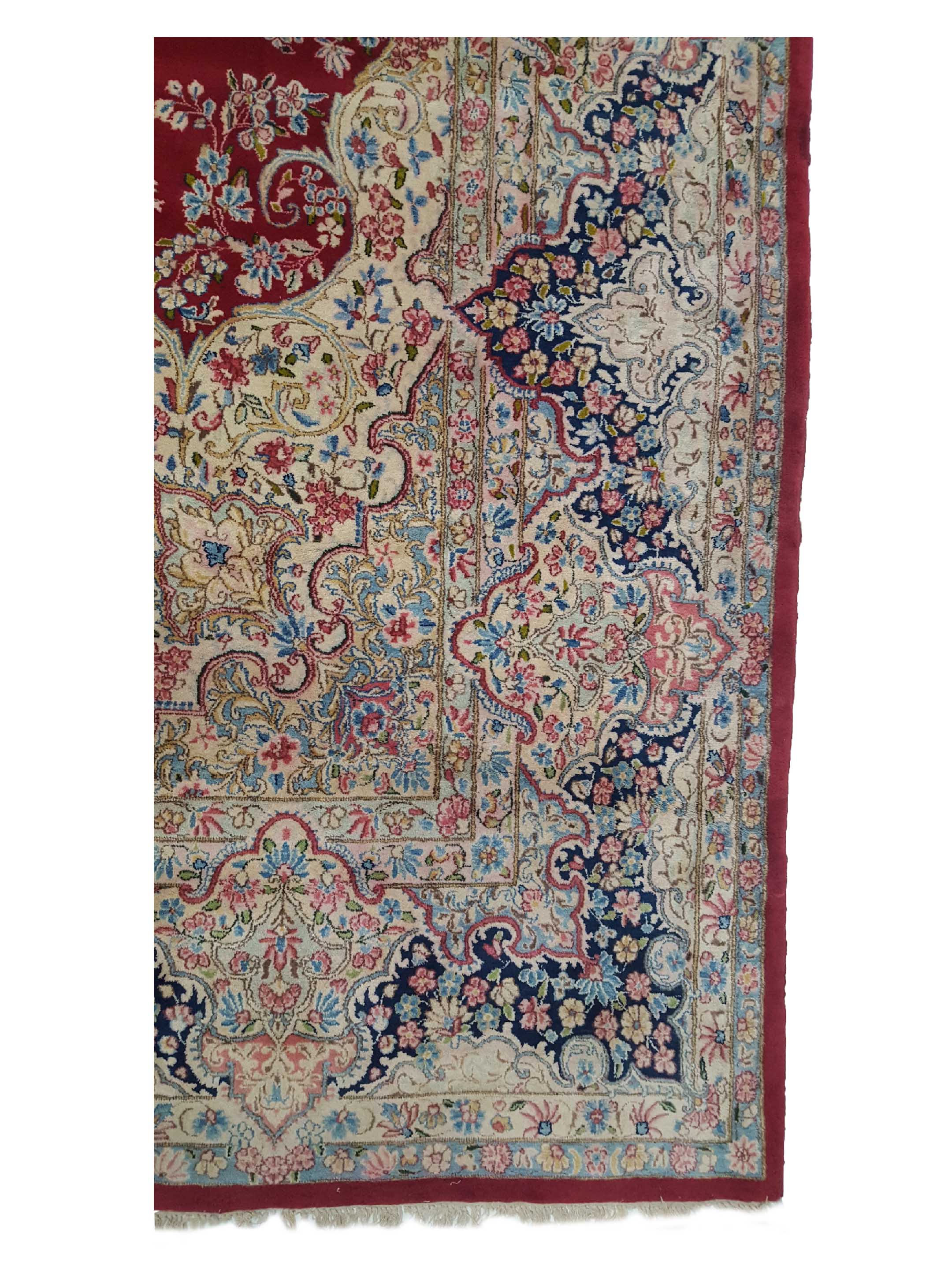 Antique Kerman Red 12x18 - Image 4 of 5