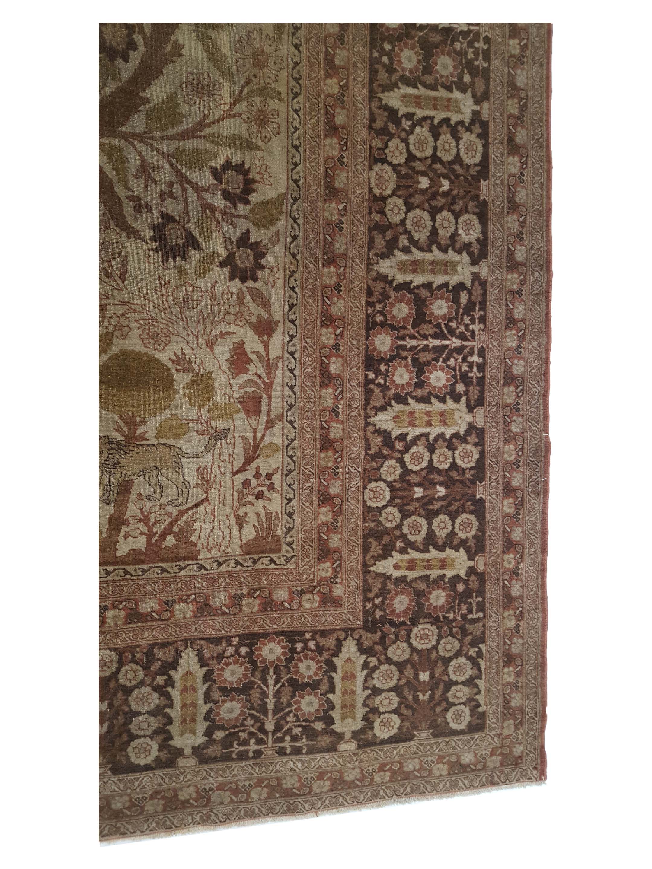 Antique Tabriz Camel 10x14 - Image 4 of 6