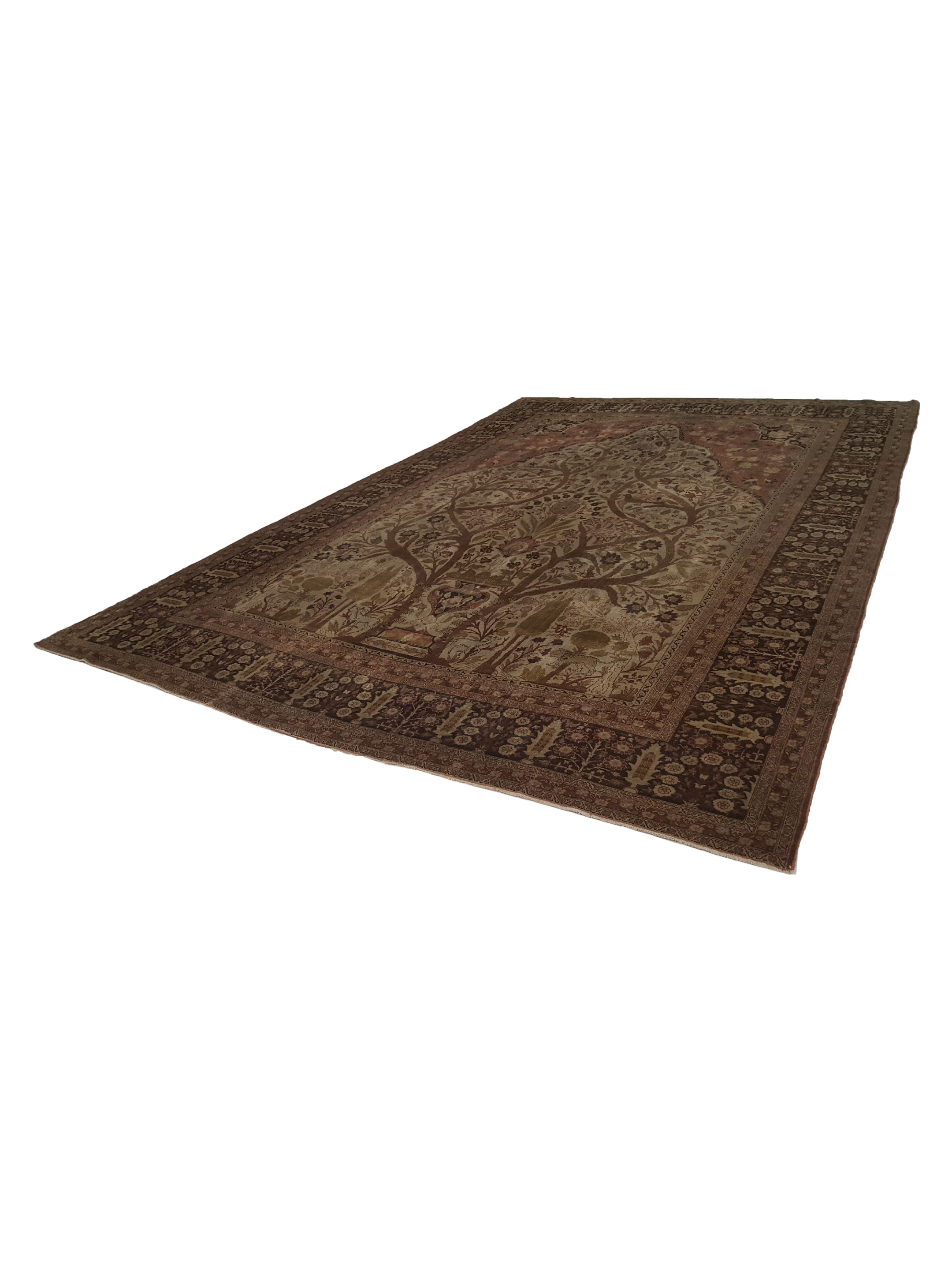 Antique Tabriz Camel 10x14 - Image 6 of 6