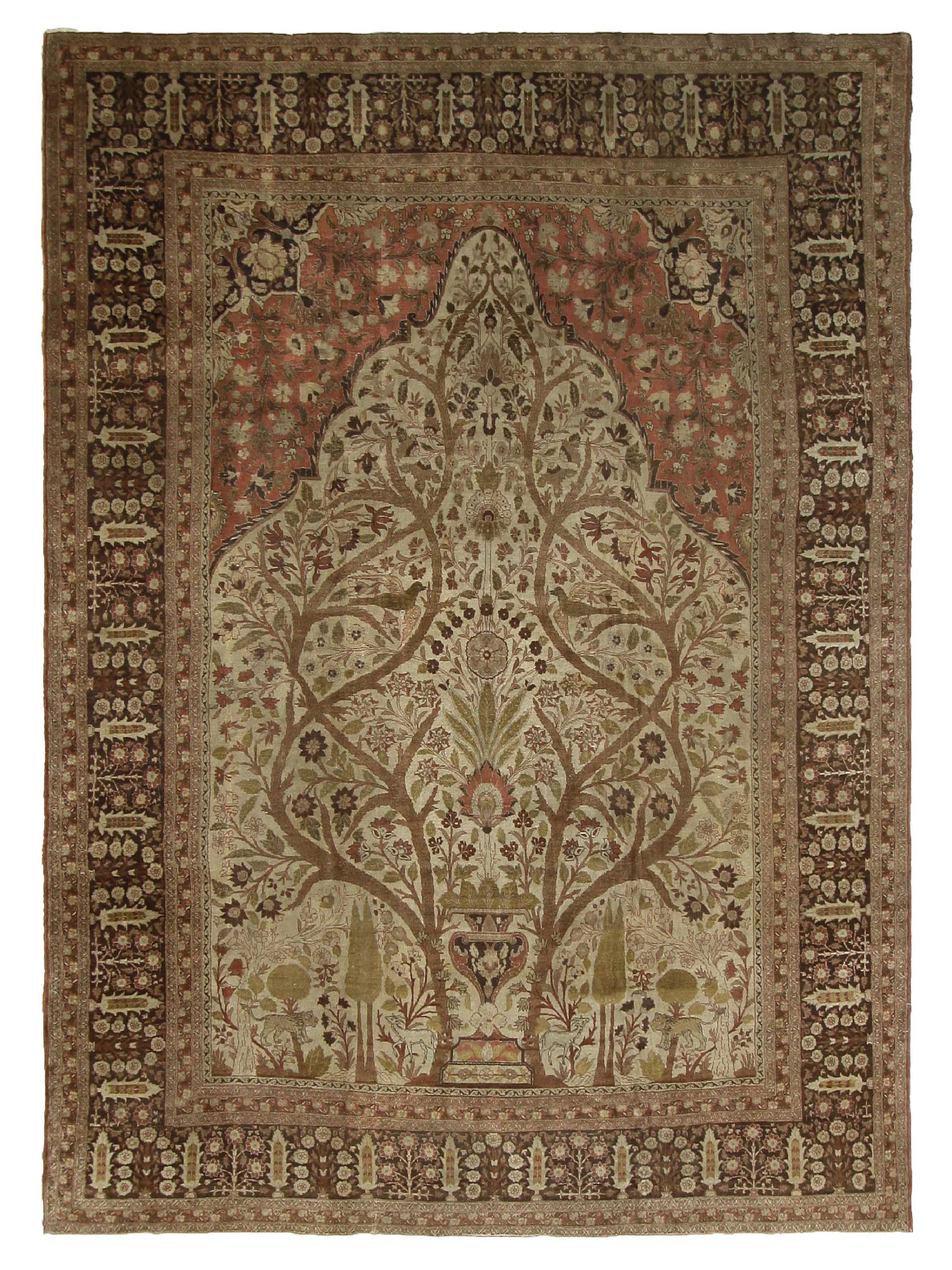 Antique Tabriz Camel 10x14