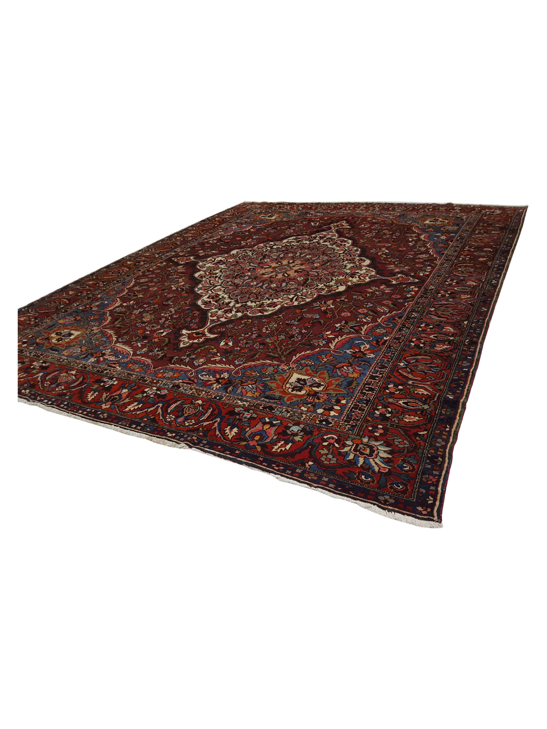 Antique Bakhtiyari Rust 13x16 - Image 6 of 6