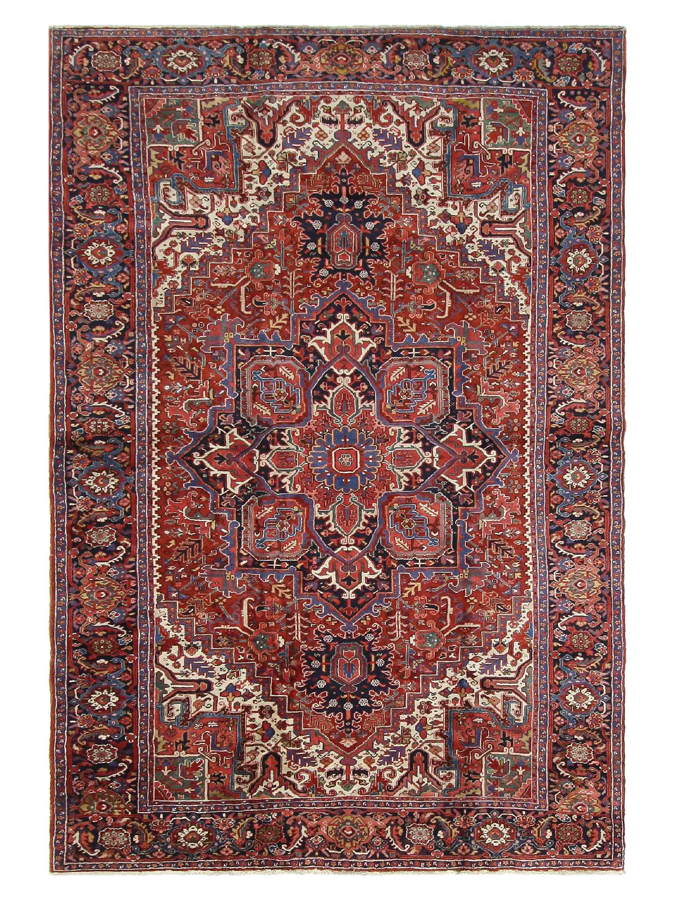 Antique Heriz Rust 10x14