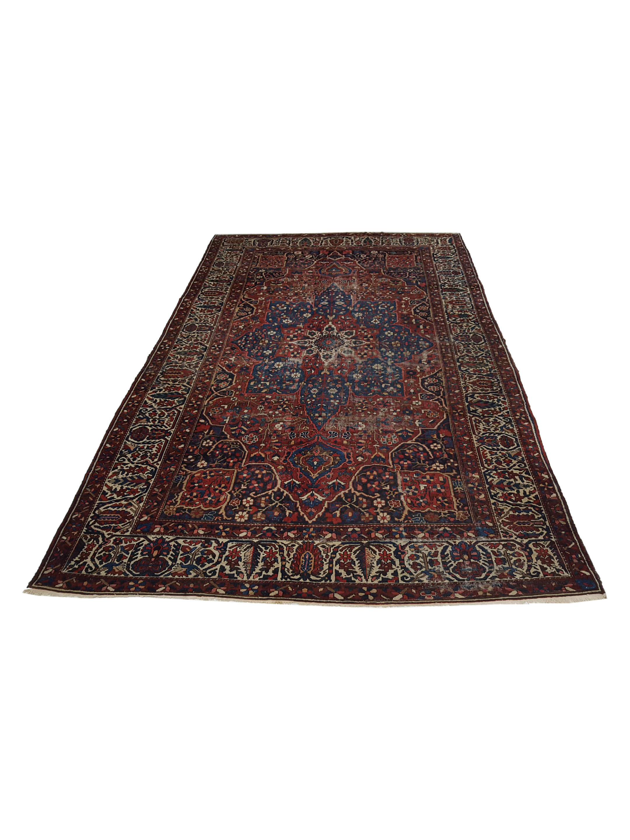 Antique Bakhtiyari Rust 10x18 - Image 2 of 6