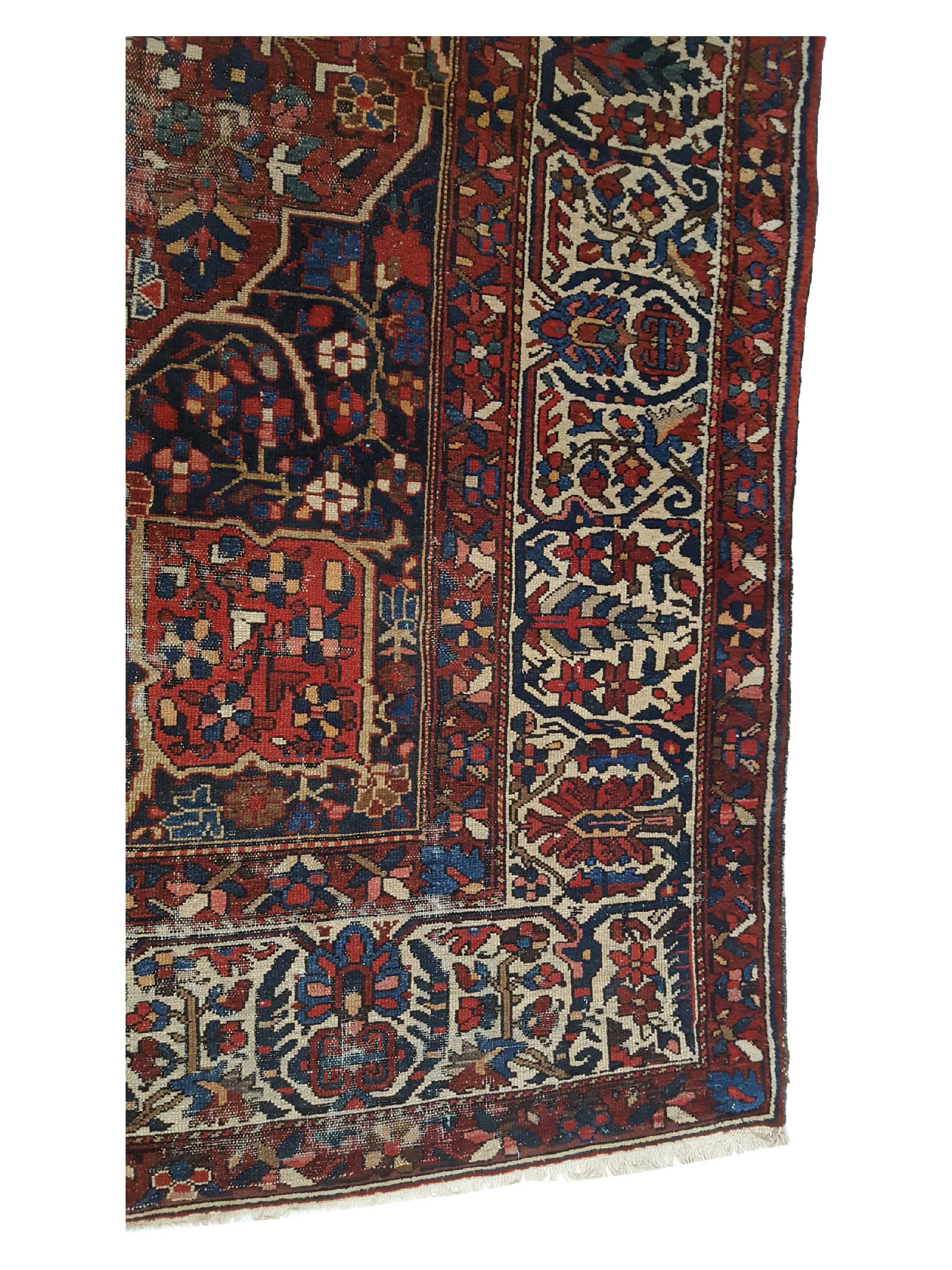 Antique Bakhtiyari Rust 10x18 - Image 4 of 6