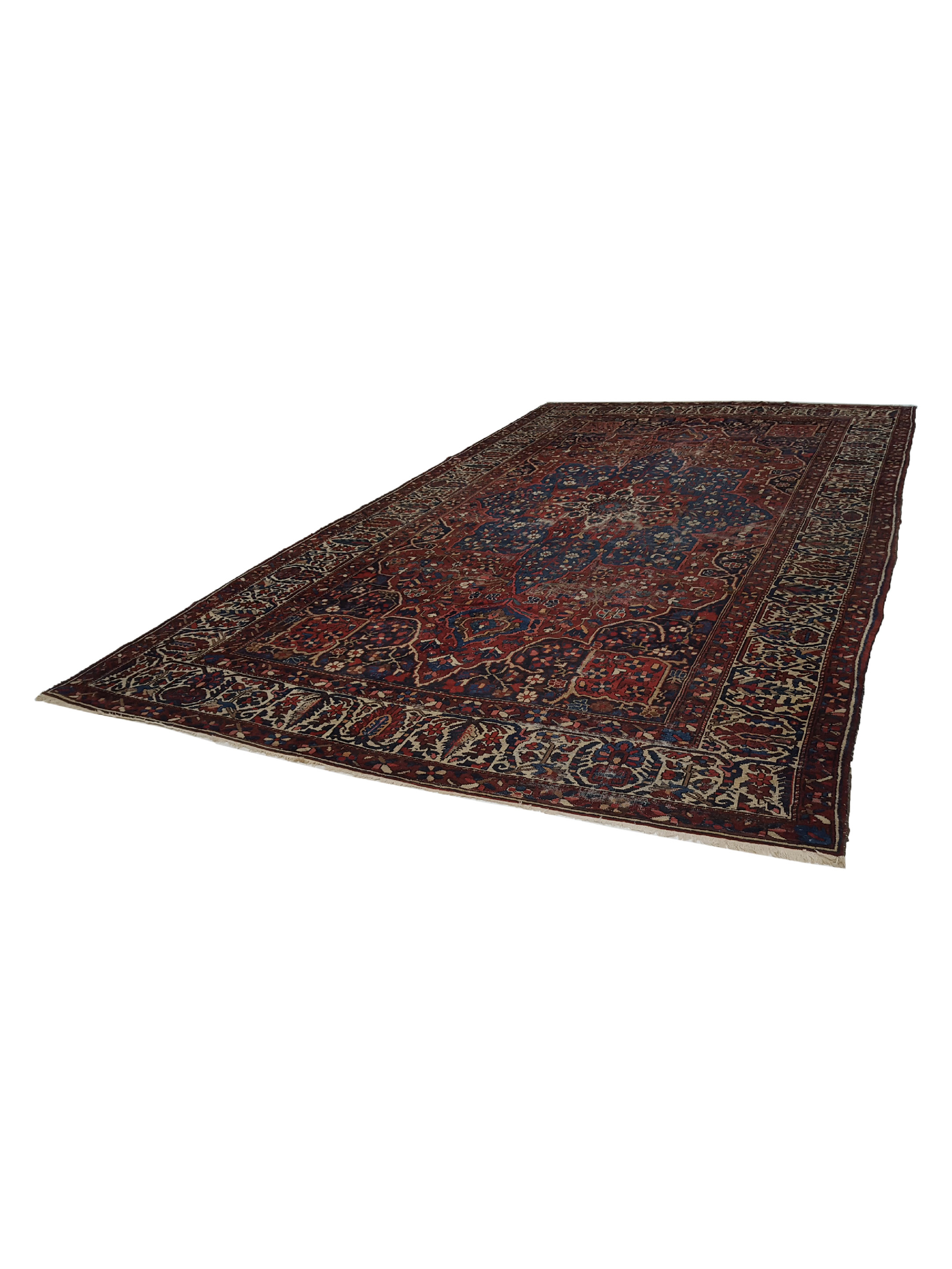Antique Bakhtiyari Rust 10x18 - Image 6 of 6