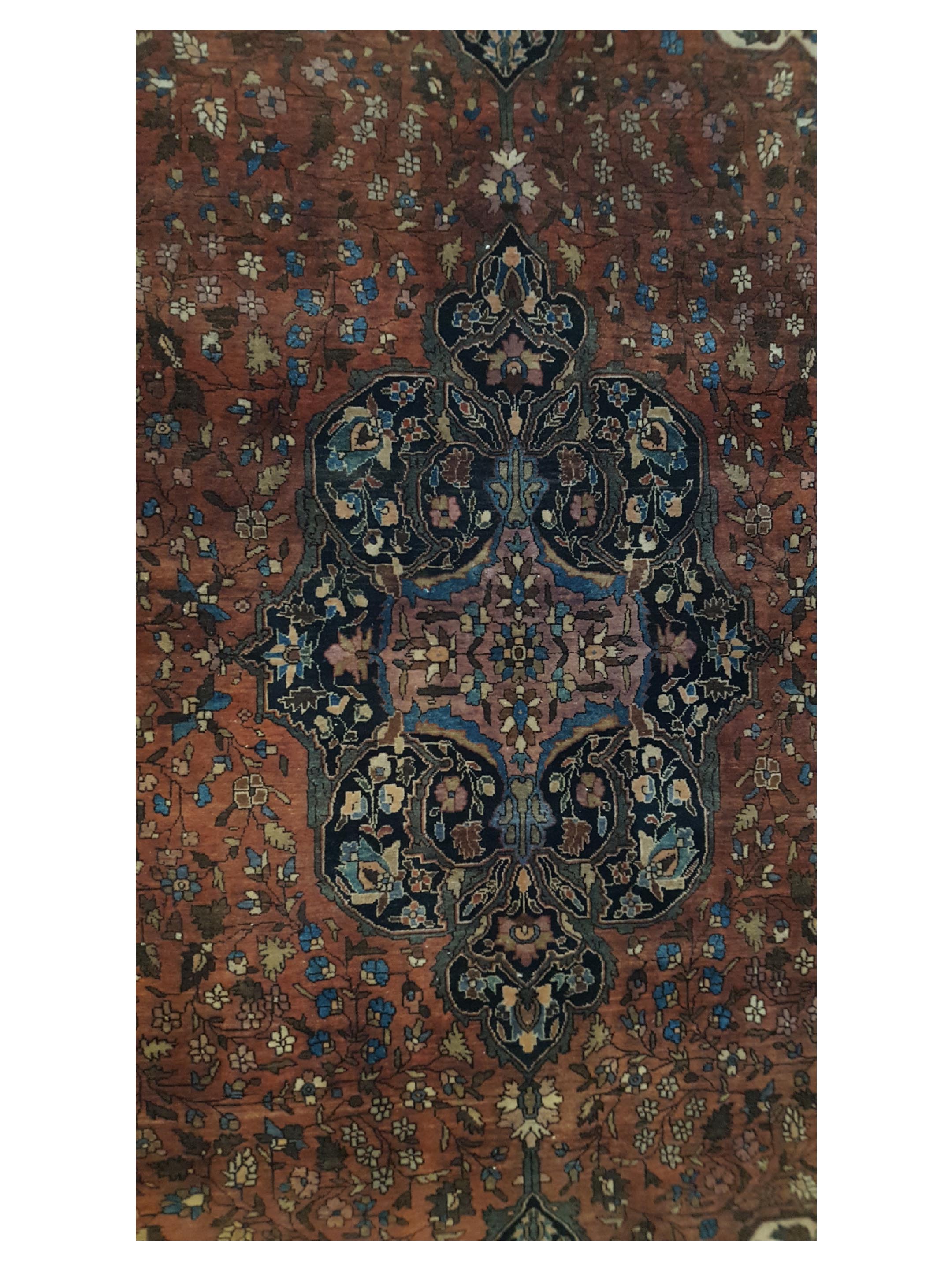 Antique Sarouk Sienna 5x7 - Image 5 of 6