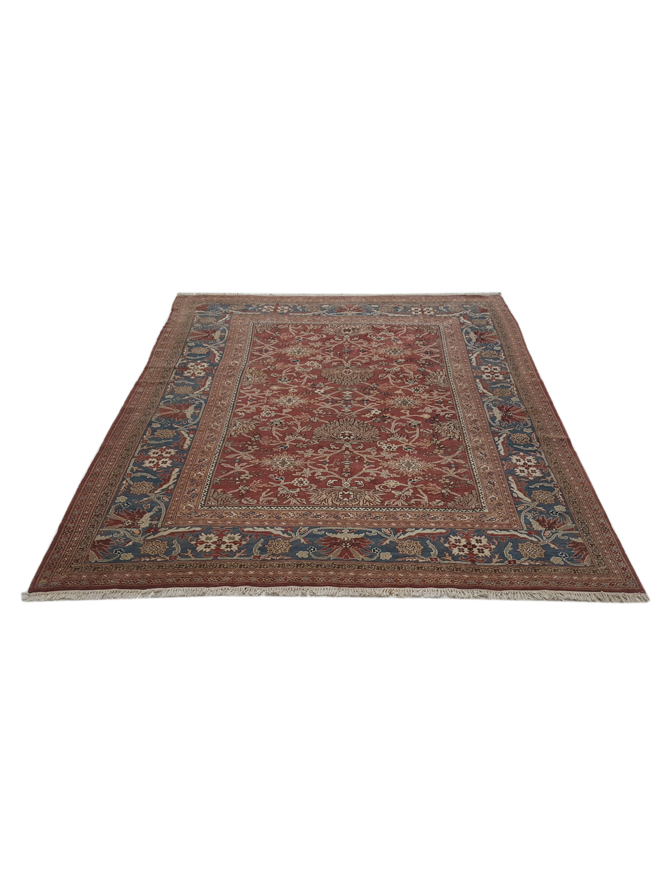 Ushak Hand Knotted Burgundy 9x12 - Image 2 of 6