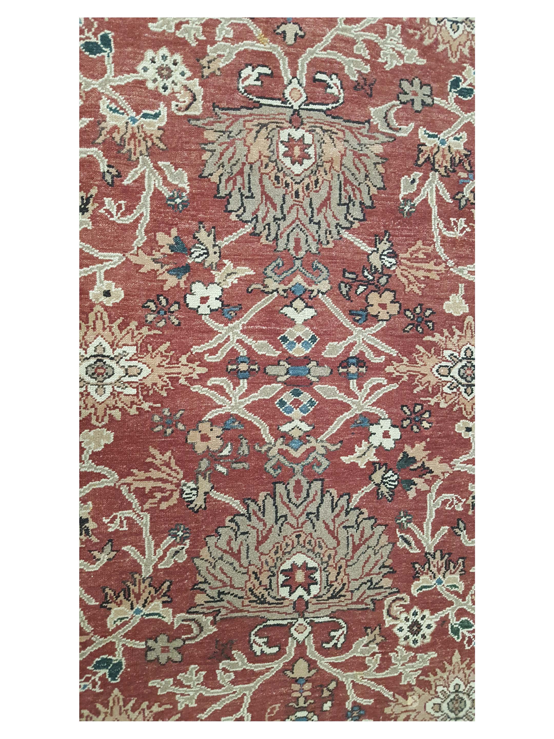 Ushak Hand Knotted Burgundy 9x12 - Image 5 of 6