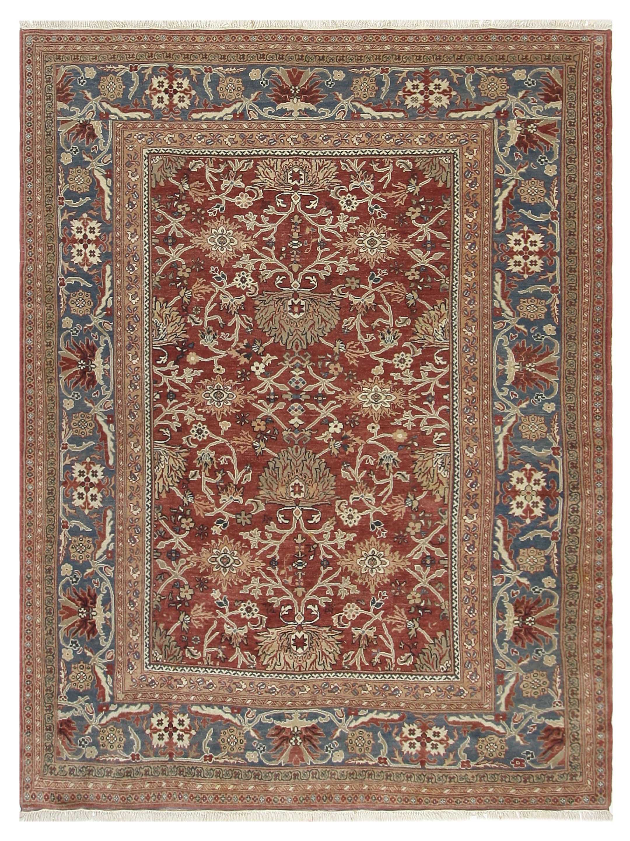 Ushak Hand Knotted Burgundy 9x12