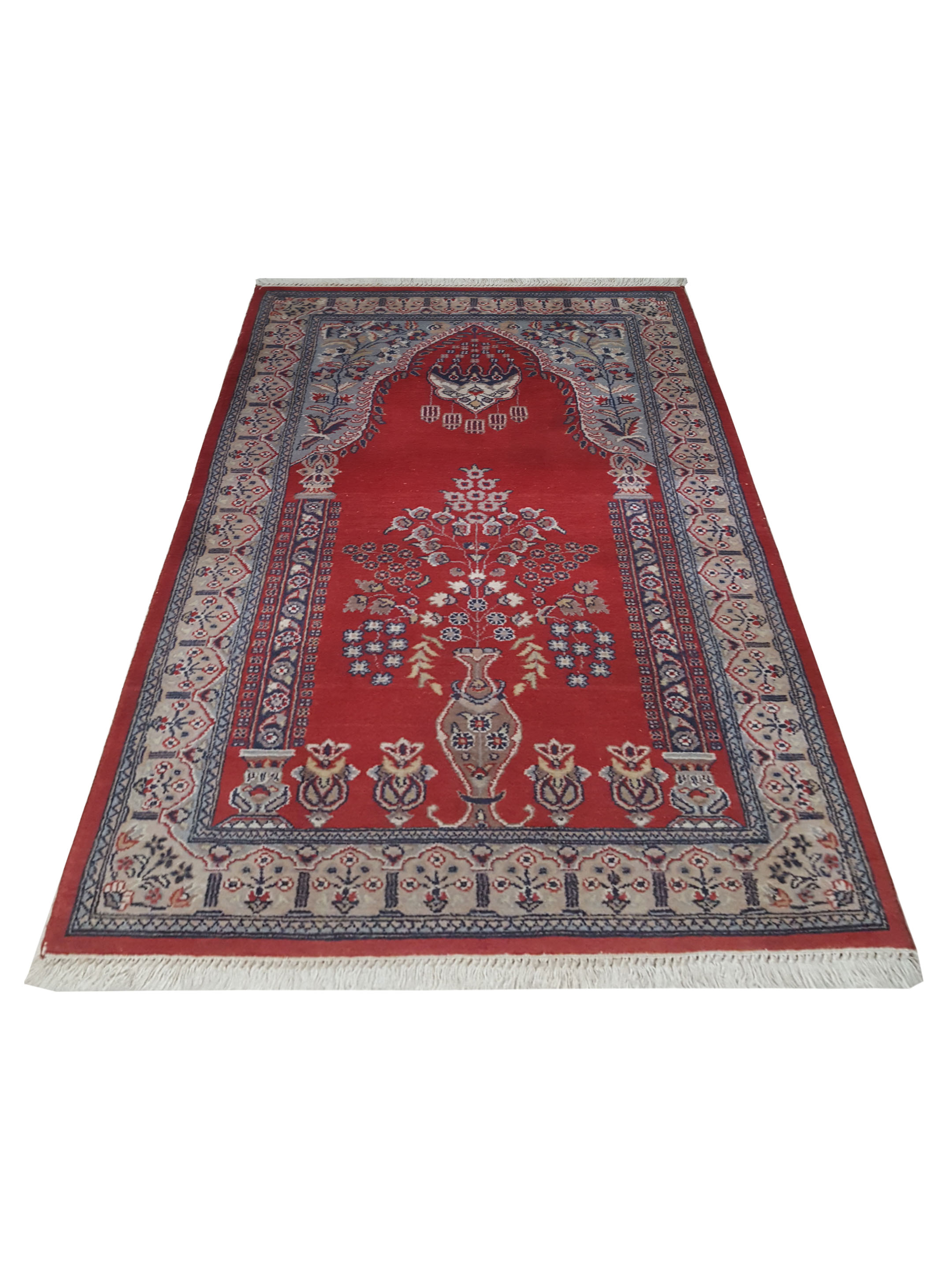 Classic Hand Knotted Red 3x5 - Image 2 of 5