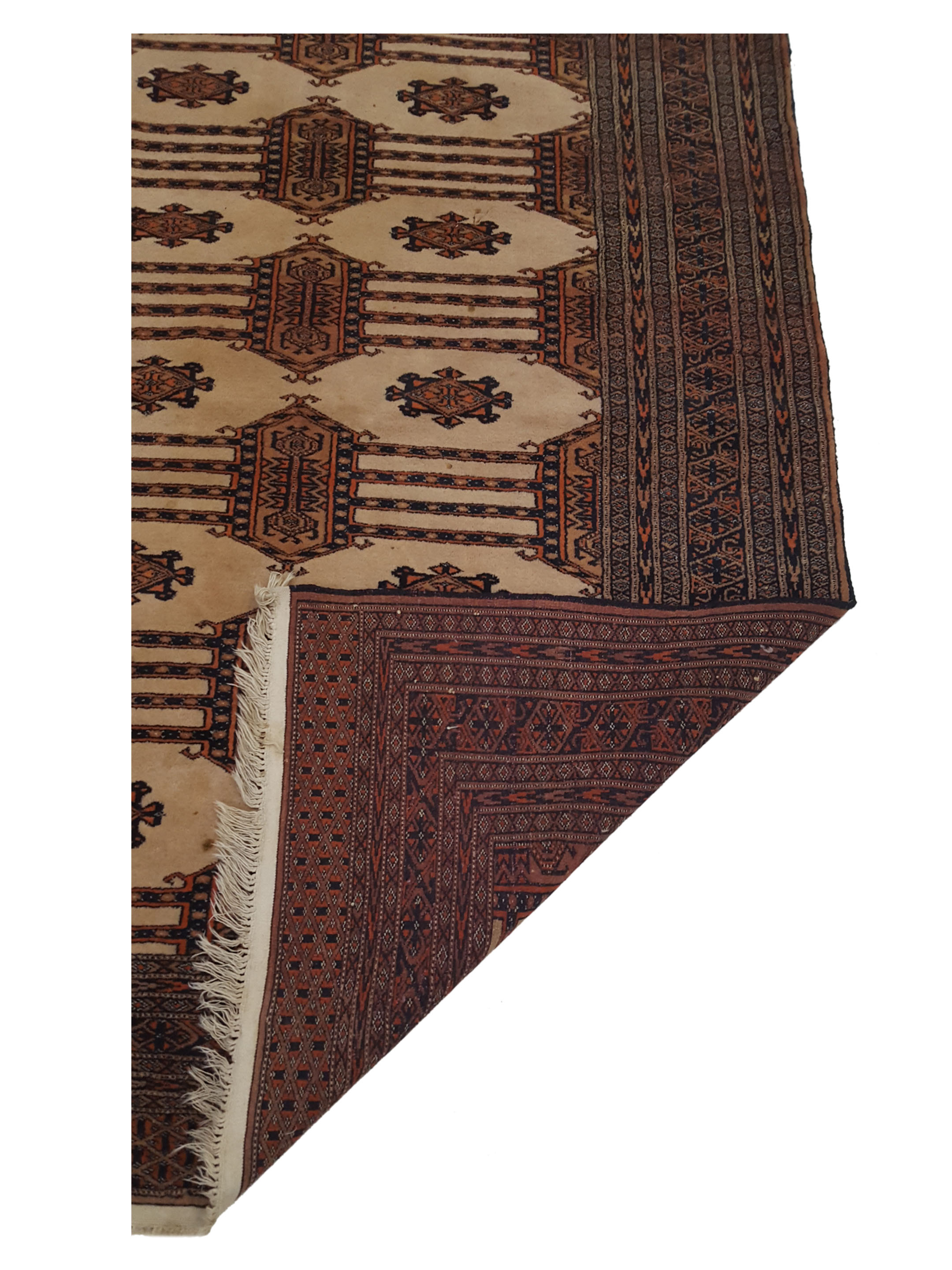 Bokhara Hand Knotted Ivory 4x6 - Image 3 of 6