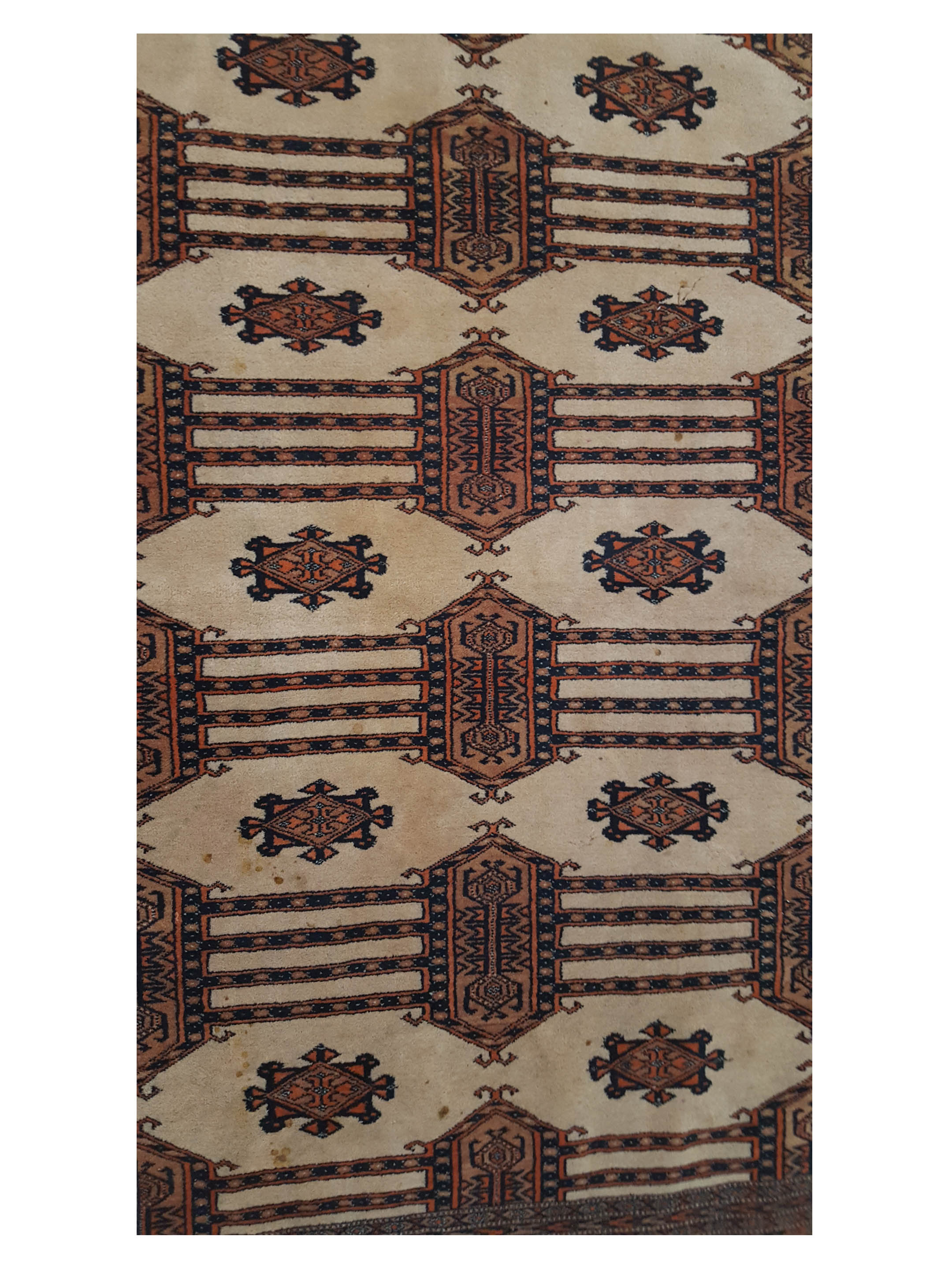 Bokhara Hand Knotted Ivory 4x6 - Image 5 of 6