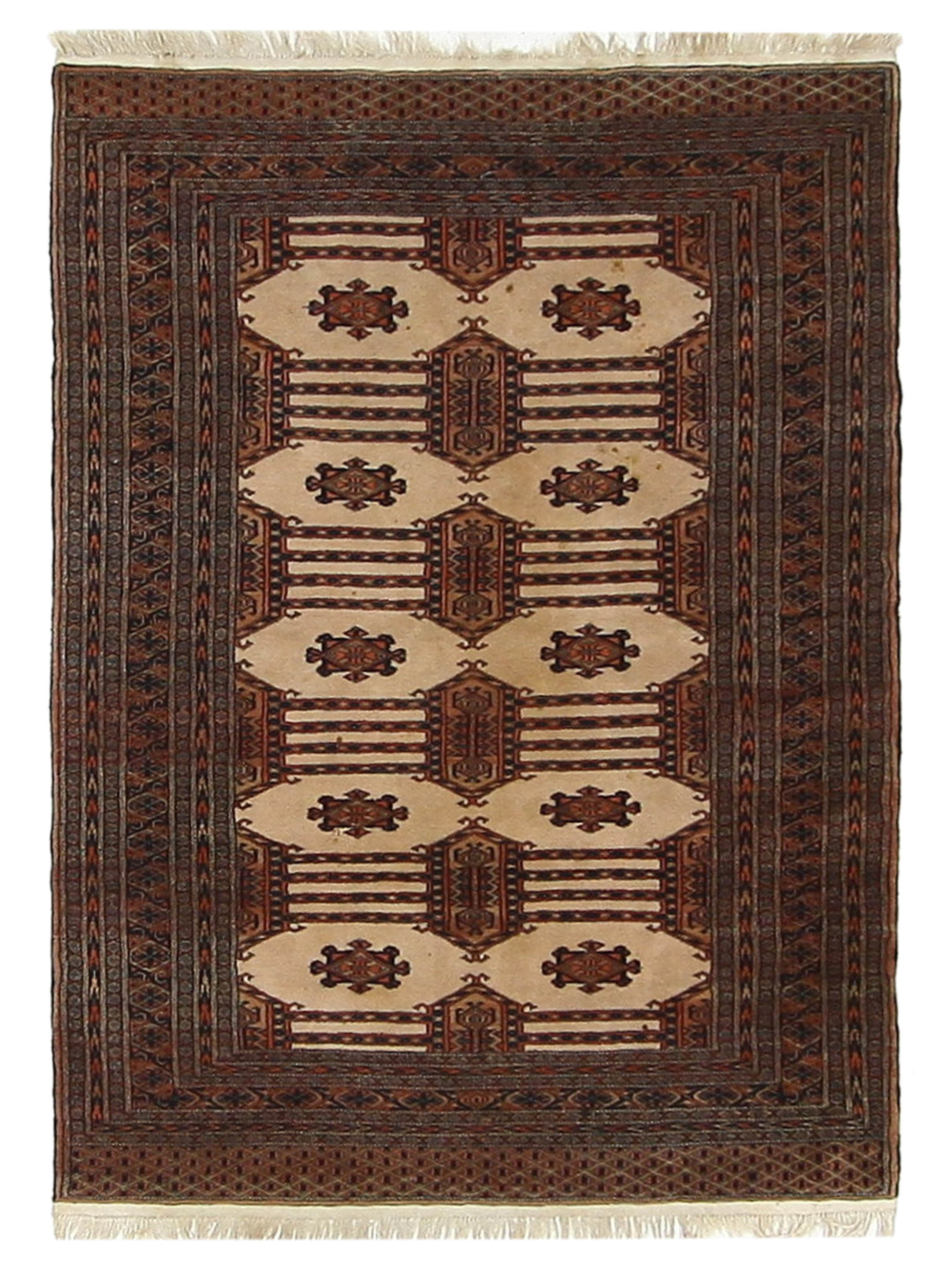 Bokhara Hand Knotted Ivory 4x6