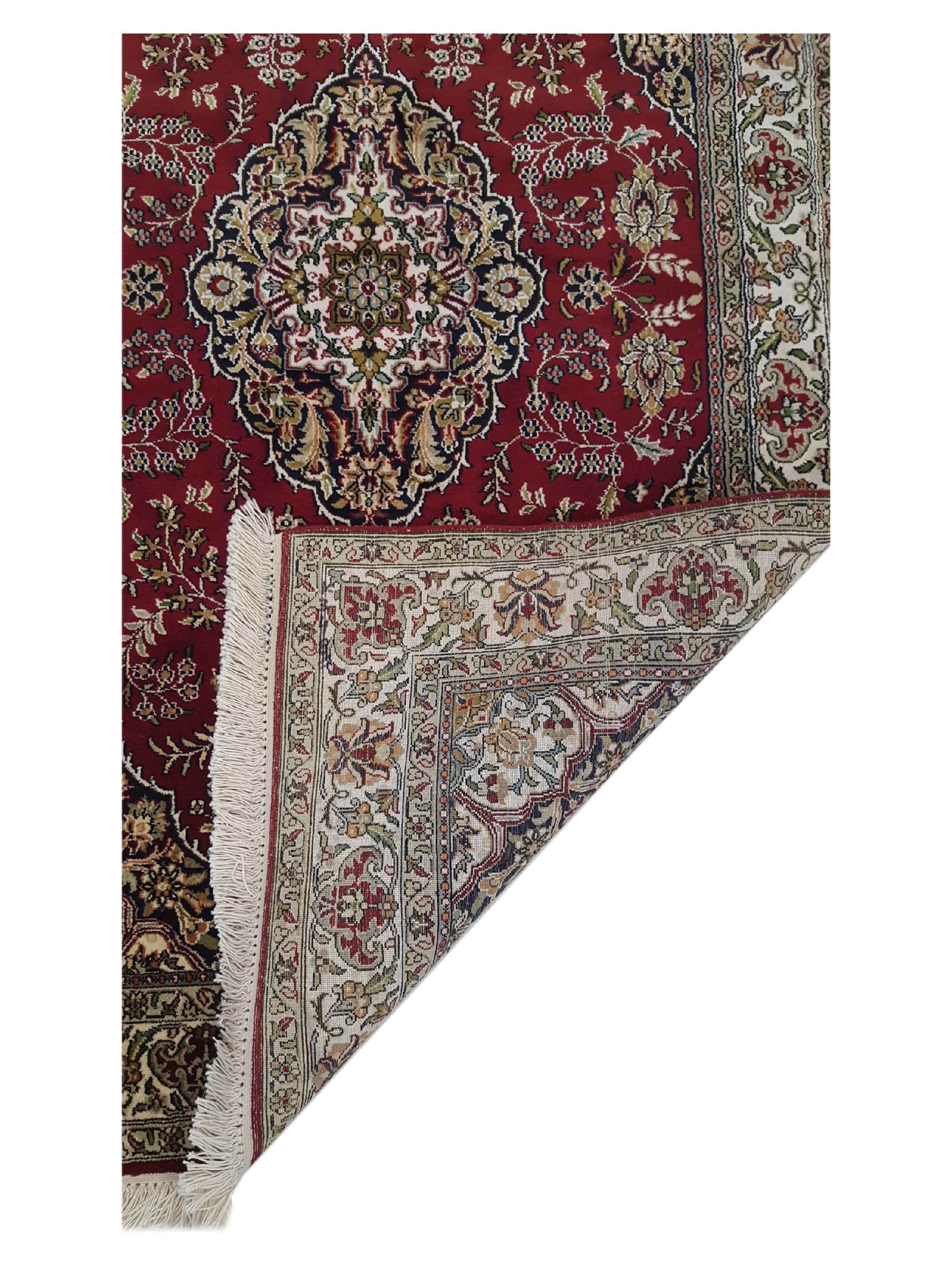 Kashmir Silk Hand Knotted Burgundy 3x5 - Image 3 of 6