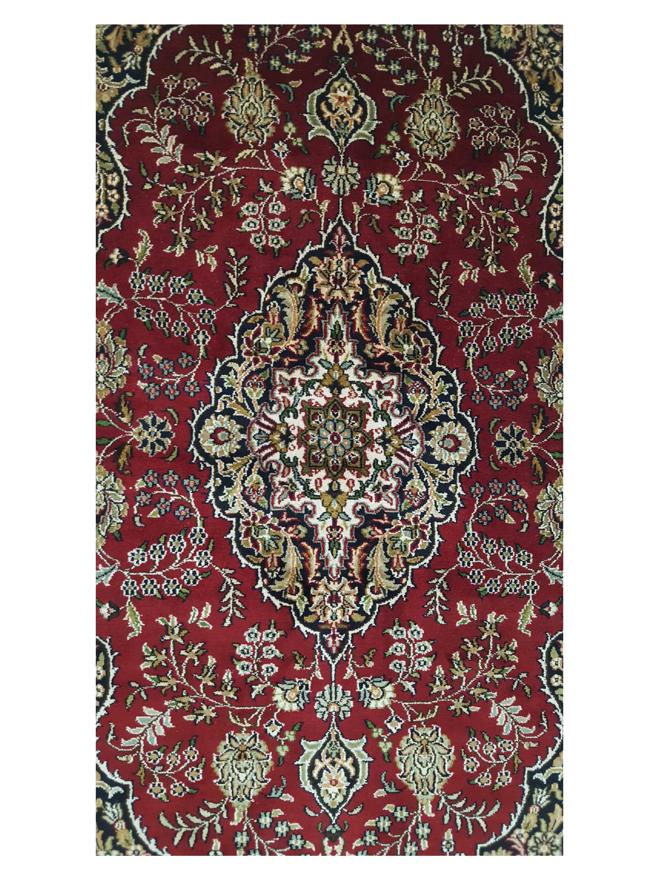 Kashmir Silk Hand Knotted Burgundy 3x5 - Image 5 of 6