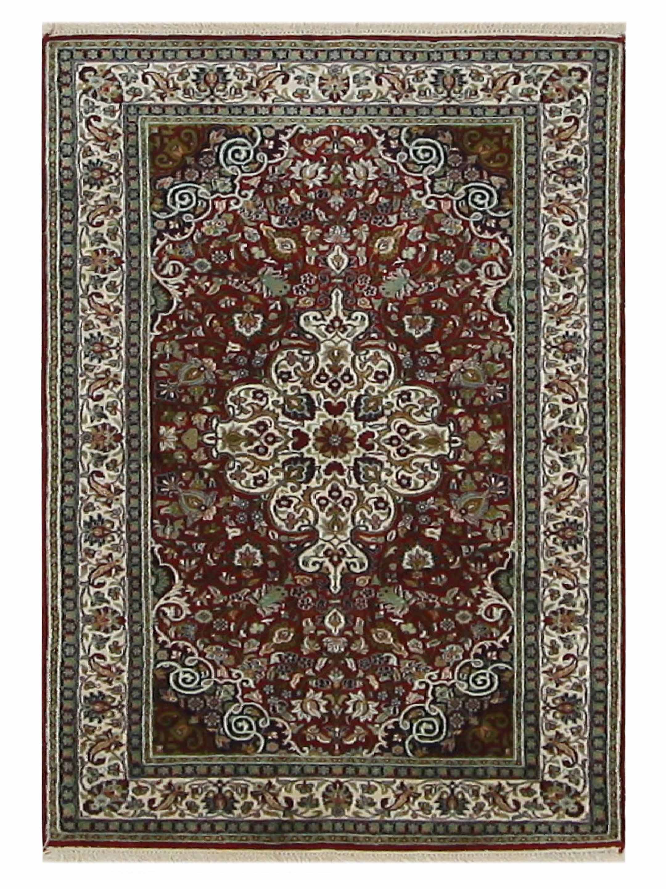 King Hand Knotted Red 3x5